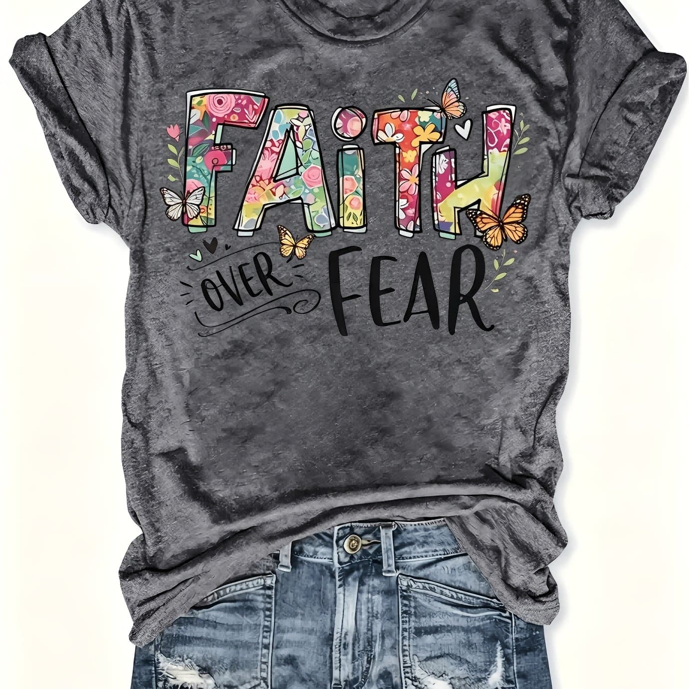 TEMU Women's Letter Print T-shirt - Short Sleeve Round Neck Casual Blouse Top With , Lightweight Breathable Suitable For Spring Summer Wardrobe, Machine Washable Everyday