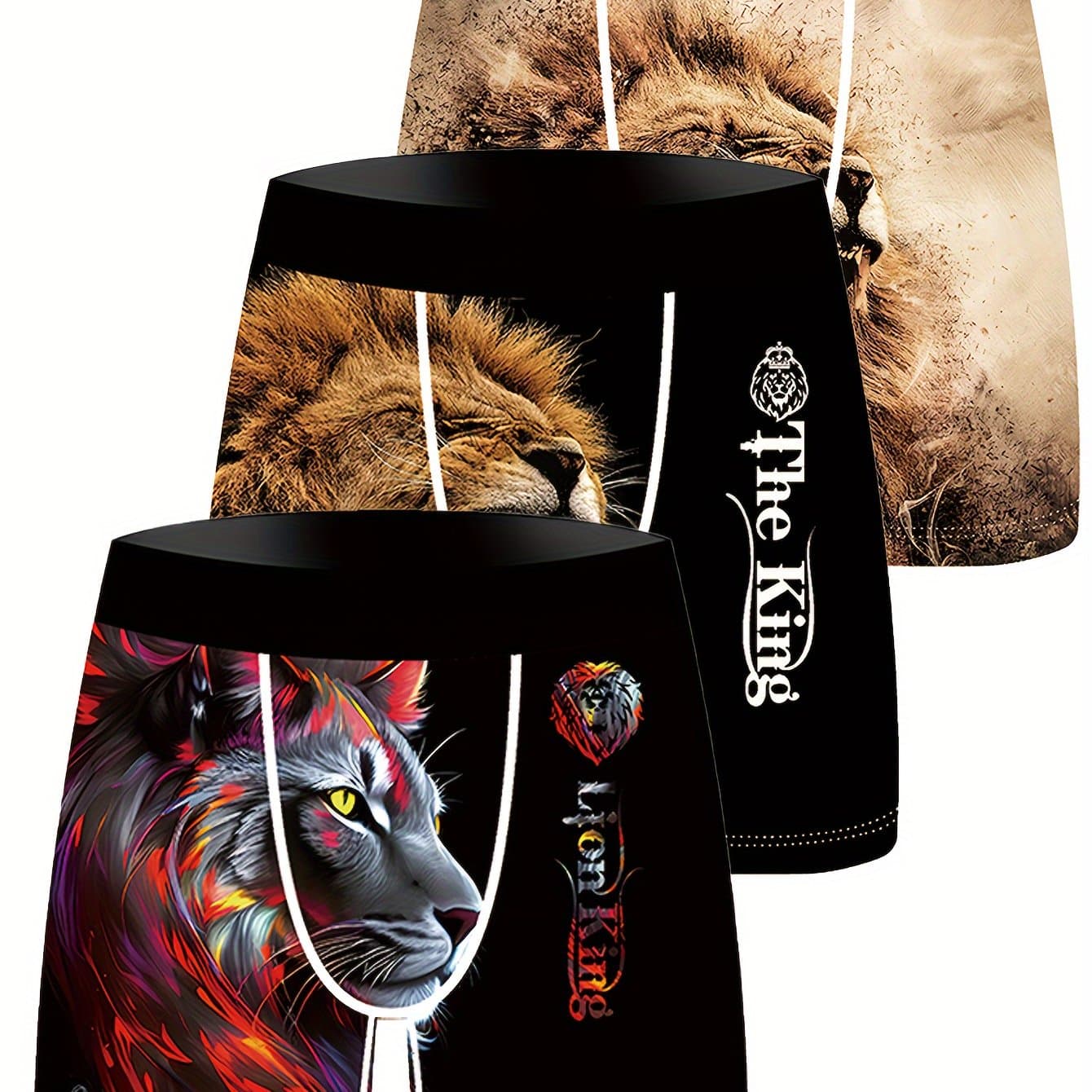 TEMU 3-pack Men's Ice Silky Fiber Fabric Underwear, Knitted Stretch Fashion Briefs, Comfortable And Breathable Men's Underwear