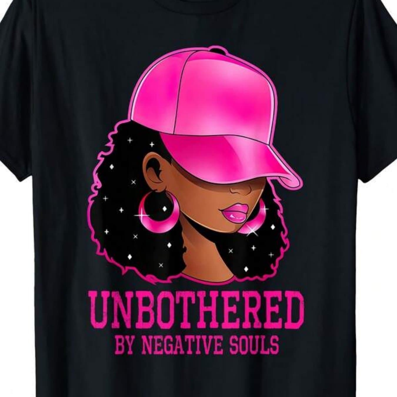 TEMU Afro Black T-shirt | Crew Neck, Drop Shoulder, Slight Stretch Fabric, Random Print, Short Sleeve - Versatile For Daily Activities, Plus Size