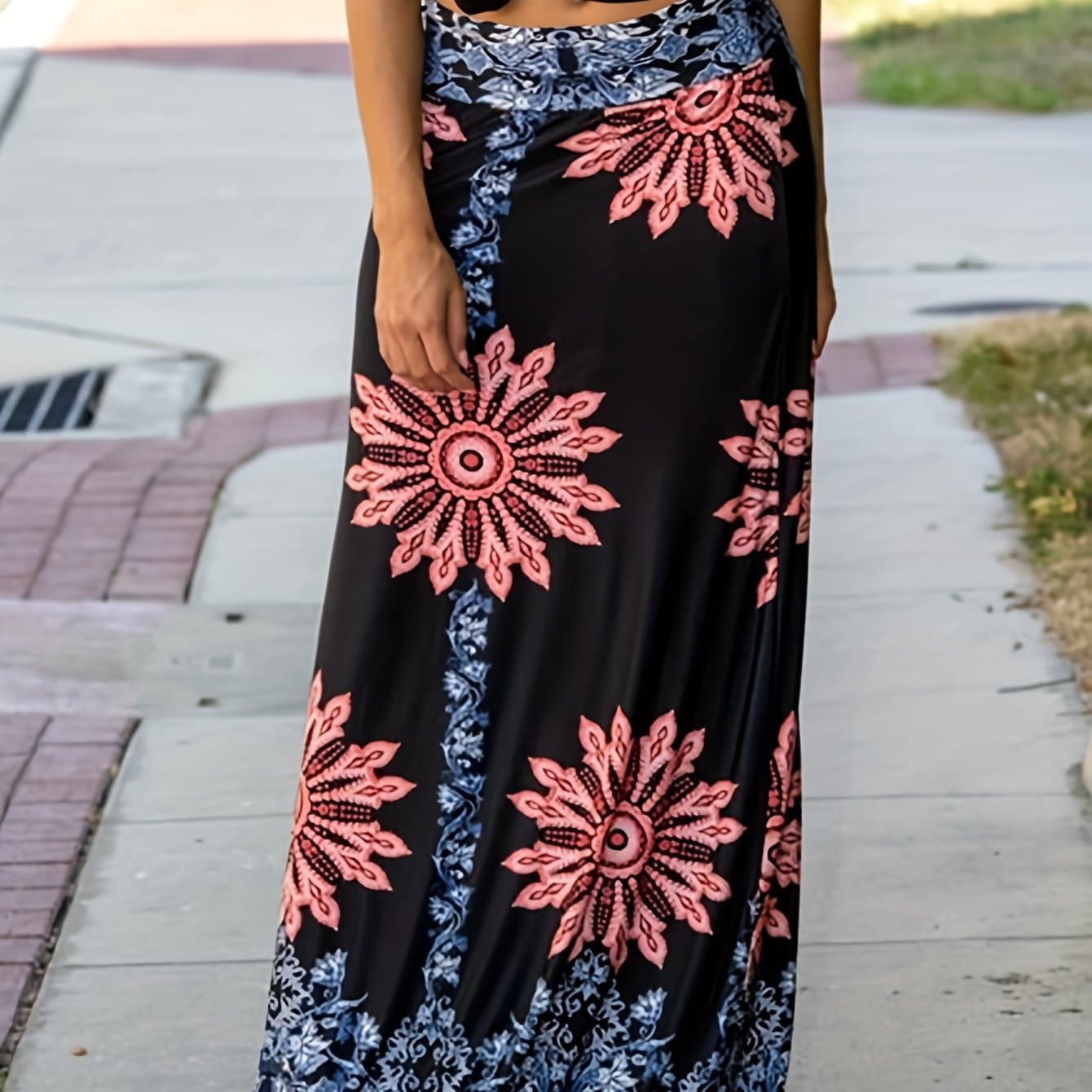 TEMU Casual Ethnic Style Printed Skirt[directional]