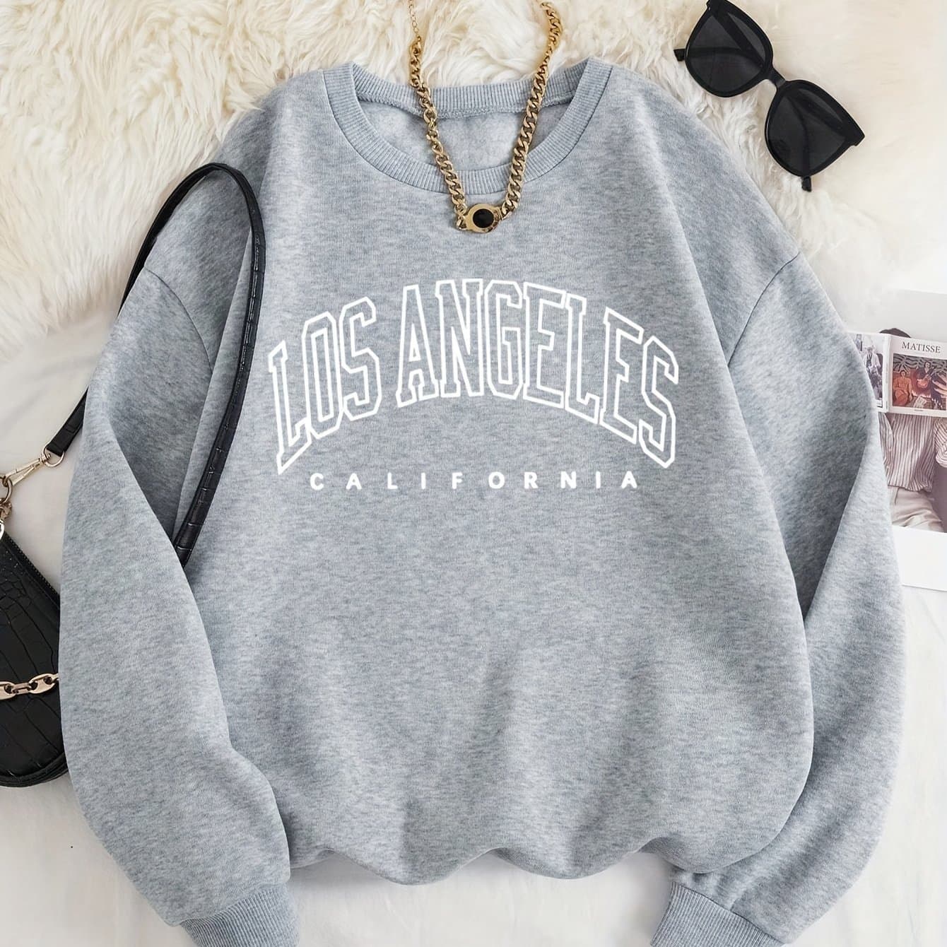 TEMU Letter Print Pullover, Casual Long-sleeve Round-neck Sweatshirt, Suitable For Autumn And Winter, Women's Clothing