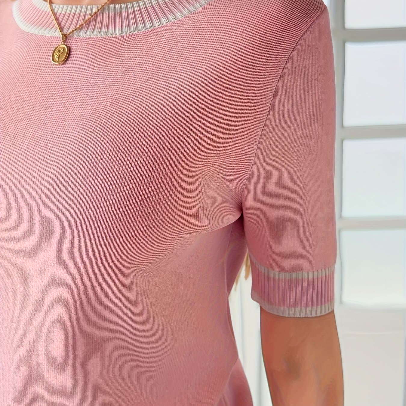TEMU Ladies' Round-neck Sweater