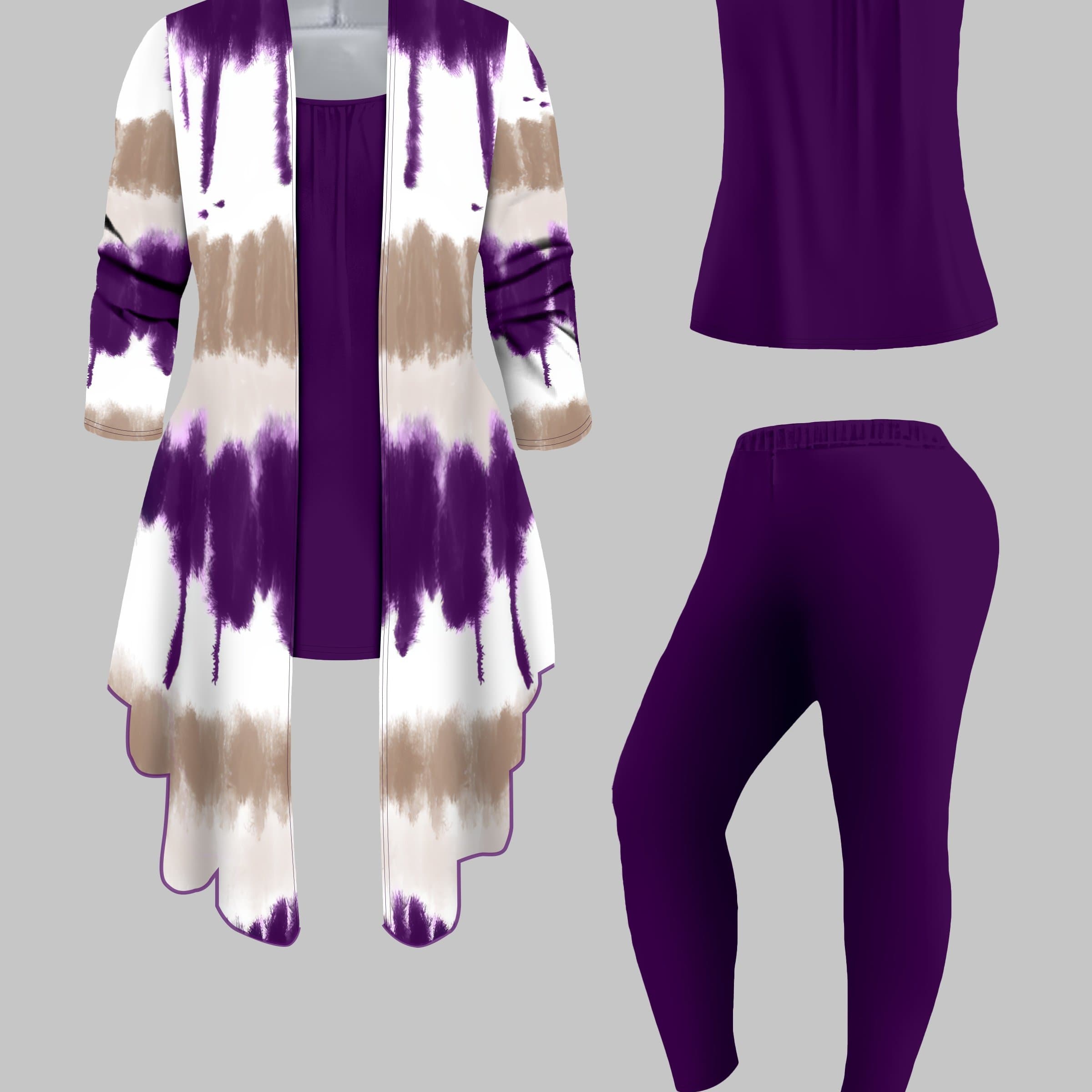 TEMU Fashion Women's Top Collision Pants Jacket Collision 3 Piece Sets