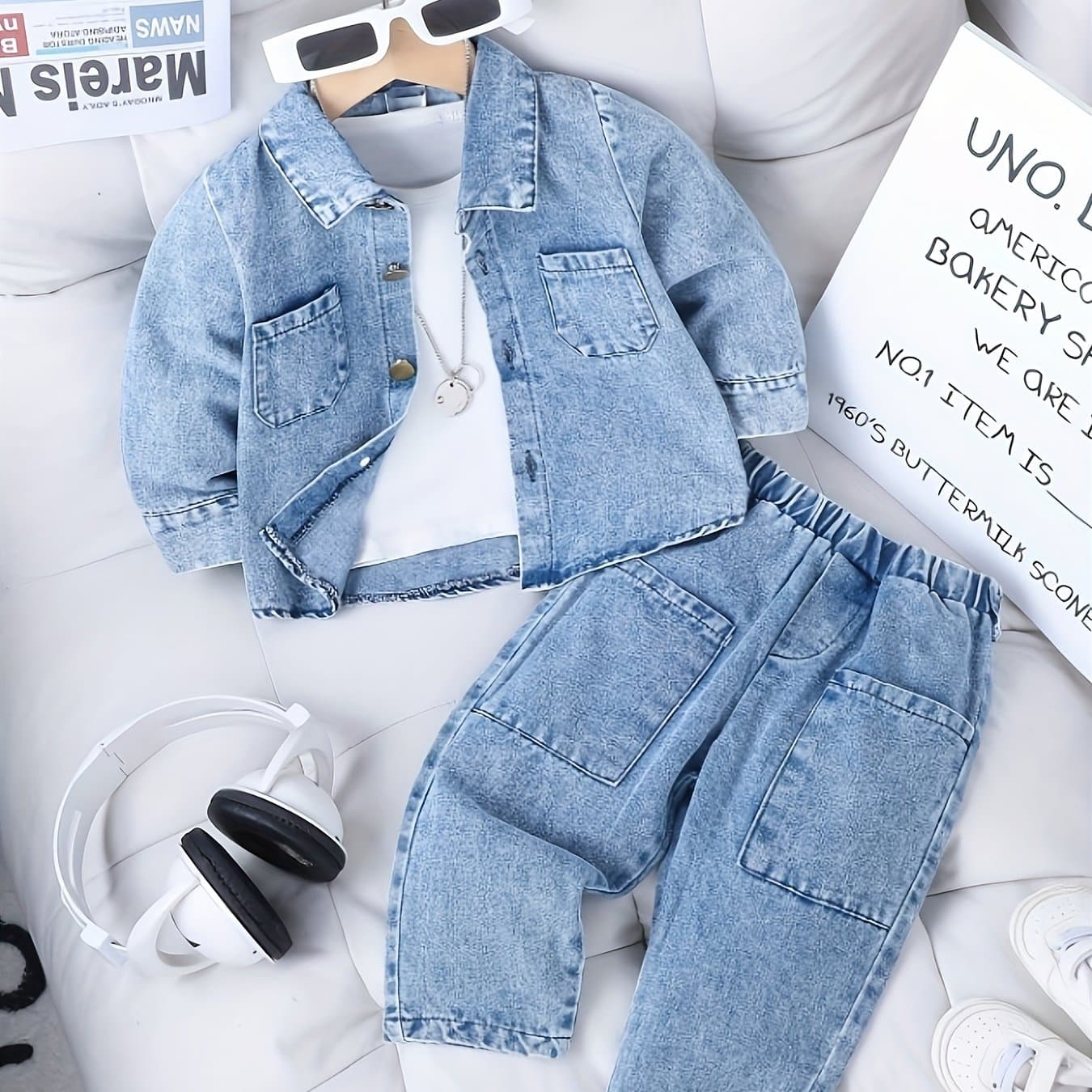 TEMU Targeted Development Of A Two-piece Set For Baby Girl, Spring Casual And , For Outdoor