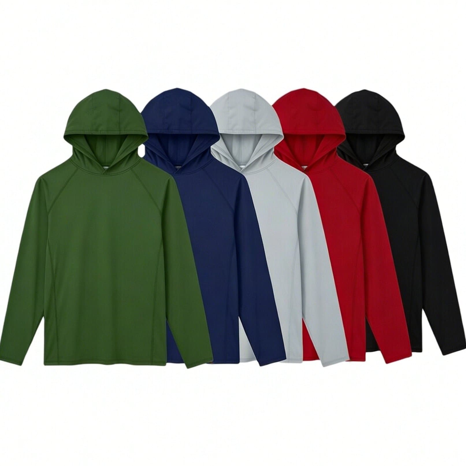 TEMU 5pcs Set Men's Hoodie For Casual Attire, Work, Sports, And Styling. Windproof And Sun-protective.