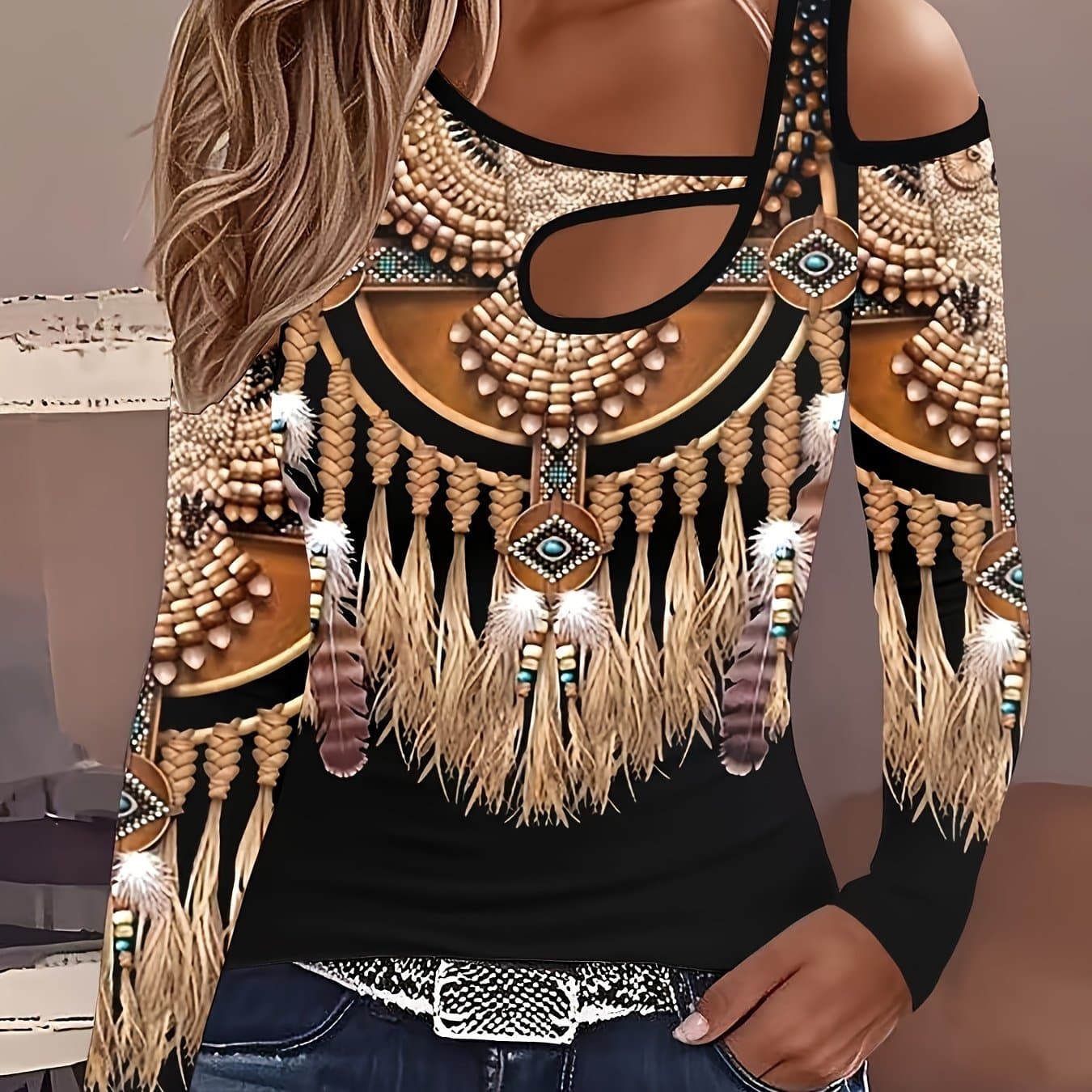 TEMU Vacation- Women's Printed Long-sleeve T-shirt