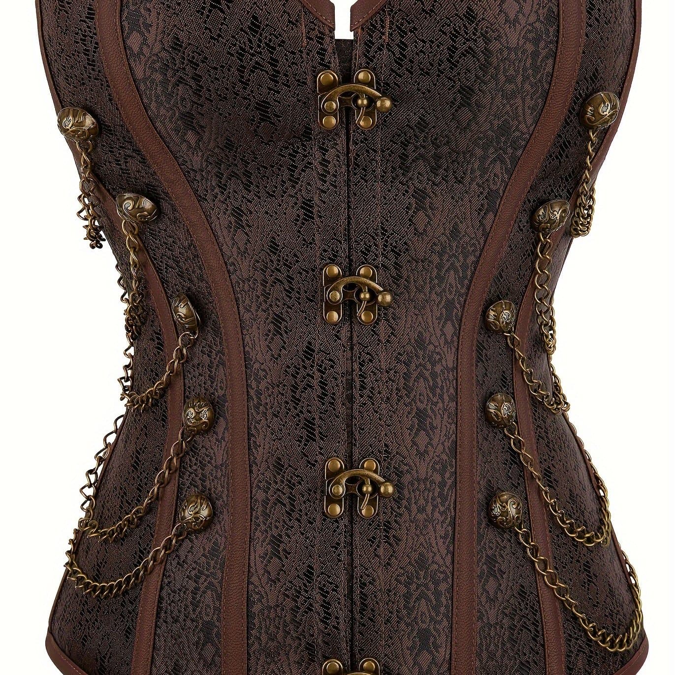 TEMU Gorgeous Vintage Gauze Gothic Lock Clasp Court Corset Bodice