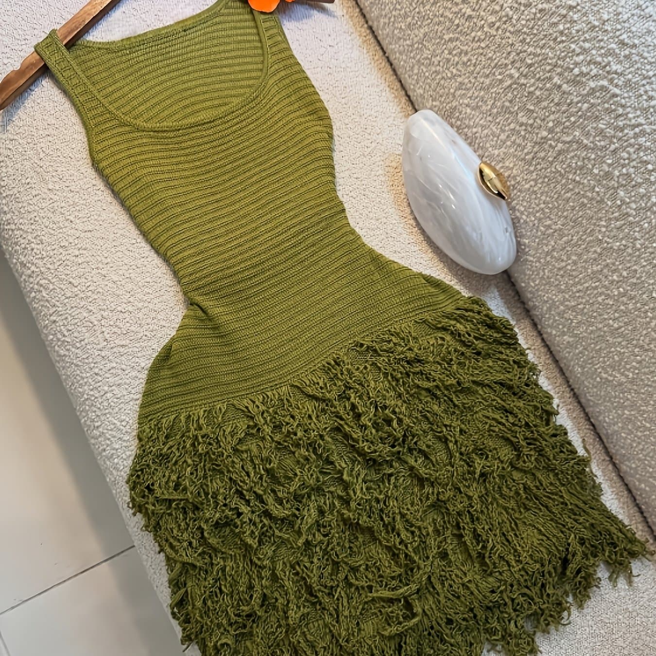 TEMU Fringe Skirt Vest Dress