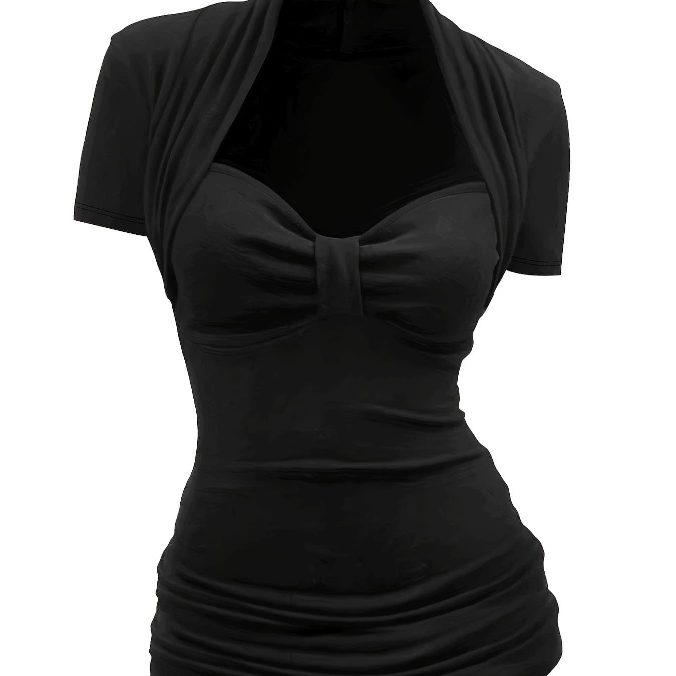 TEMU Plus Size - Plus Size - Plus Size Targeted Development Pleated Short Sleeve T-shirt