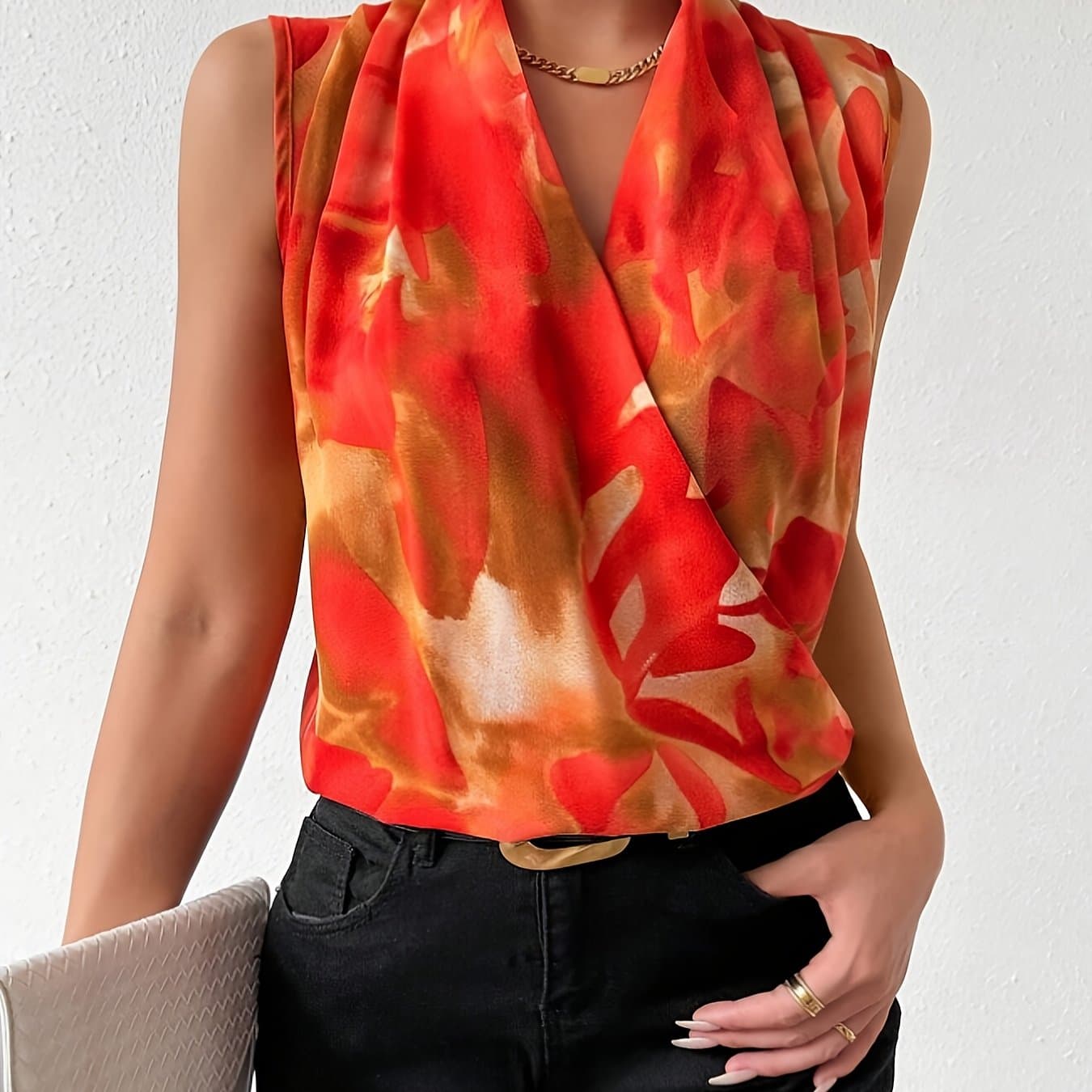 TEMU New Cross-border Fashion Printed Vest For Women (ns702)