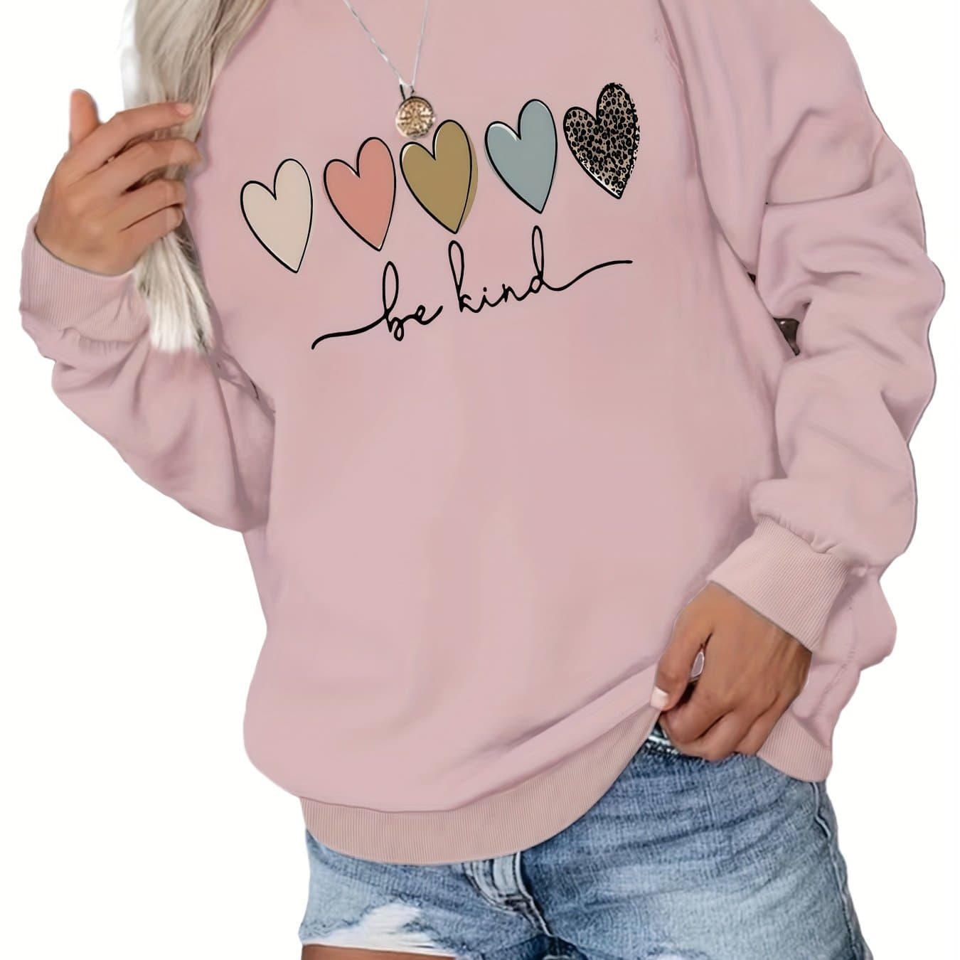 TEMU Letter Print Sweatshirt, Crew Neck Casual Sweatshirt For Fall And Spring, Women's Clothing thumbnail 2