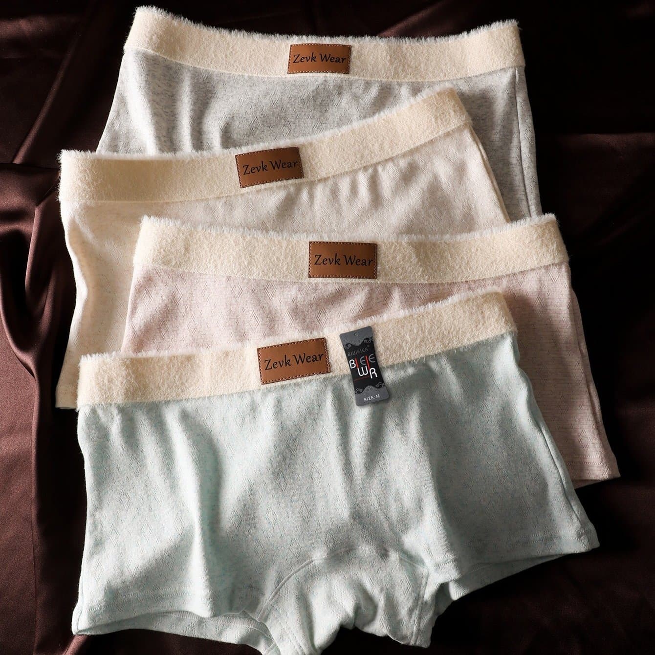 TEMU 4pcs Biweier Women's Easy Solid-color Briefs | Soft And Comfortable, Couple' Luxury Plush Belt, Suitable For Casual Sports, Home Commuting, And Festival Gifts