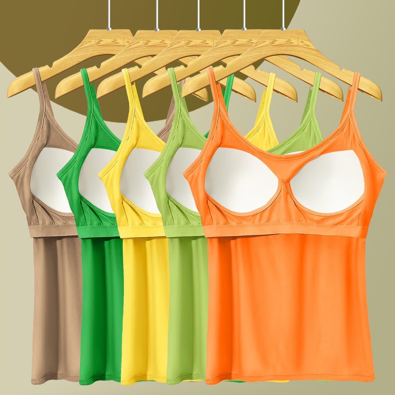 TEMU 5pcs One-piece Non Steel Ring With Built-in Chest Cushion, To Wear Bra, Women' Straps, Tank Top, Strapless Base Underwear