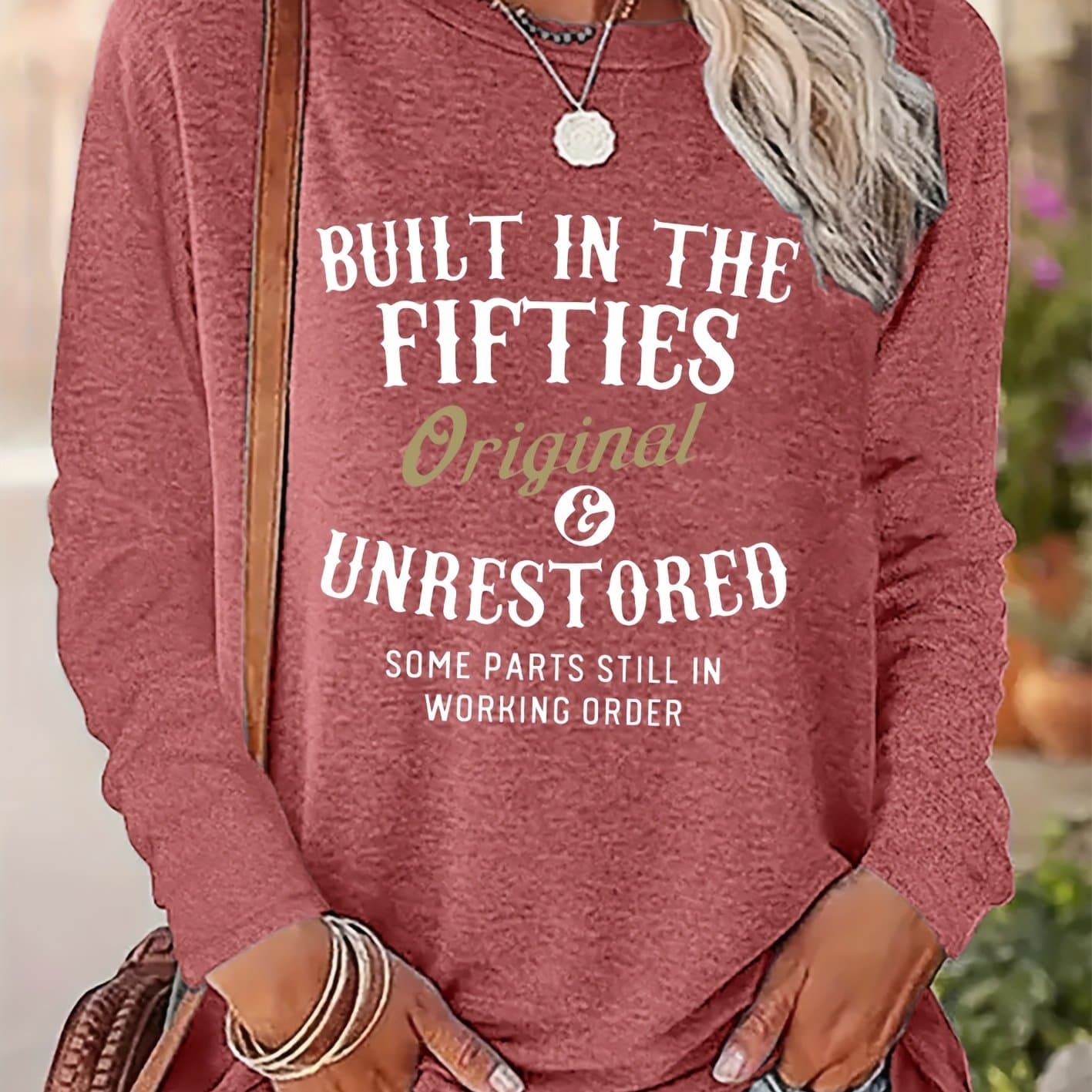TEMU Spring Autumn Winter New Women's Casual Elegant Long Sleeve T-shirt "built In " Printed Stretch Comfortable Loose Round Neck Top, Spring Autumn Winter Essential Shirt