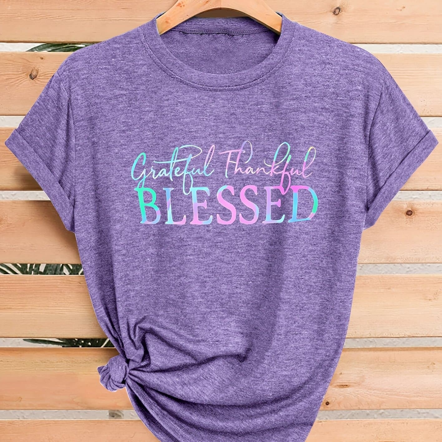 TEMU Letter Print Fashion Retro Style Women's Casual Athletic Neck Short Sleeve Multicolor T-shirt S-xxl