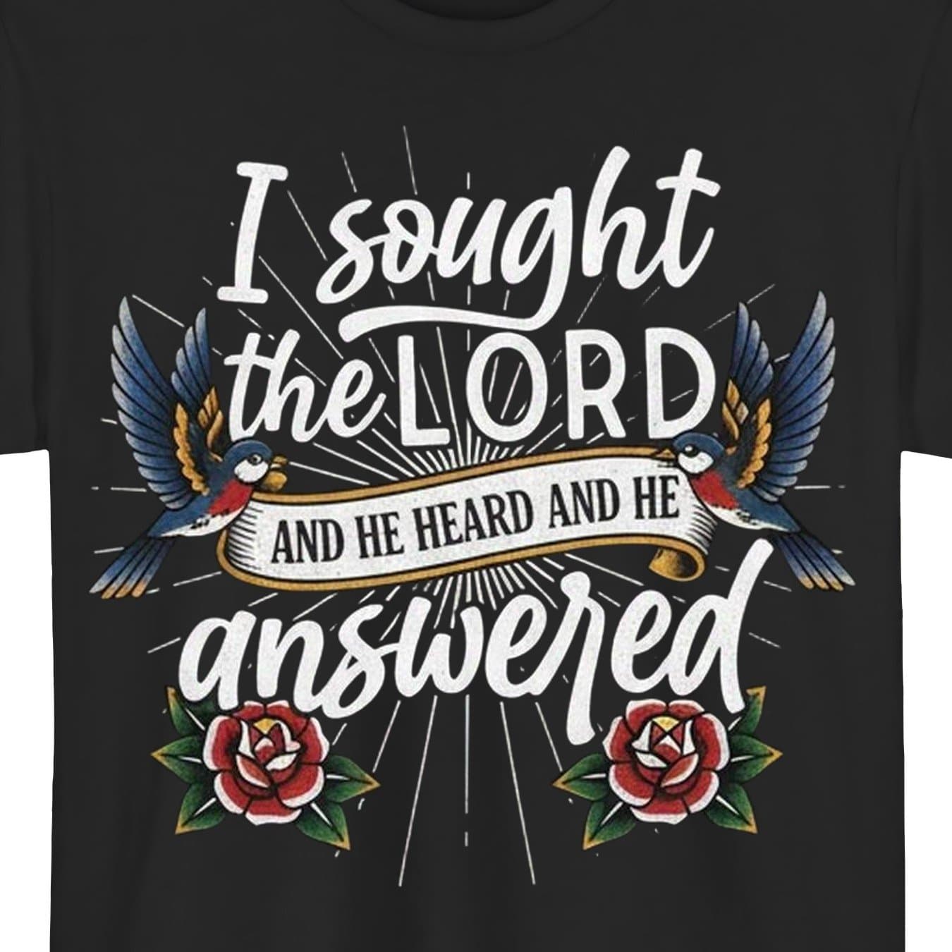 TEMU Vintage Faith Clothing | The Lord He Me - Distressed Font And Scripture Print, Breathable, Suitable For All Casual Wear, Religious Gift - Premium Crew Neck Style