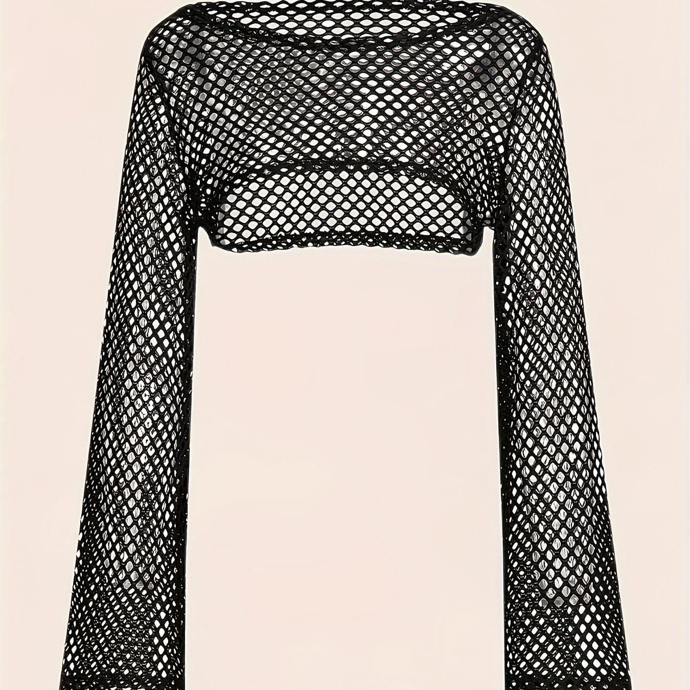 TEMU Y2k Women's Hollow Pullover Top Blouse