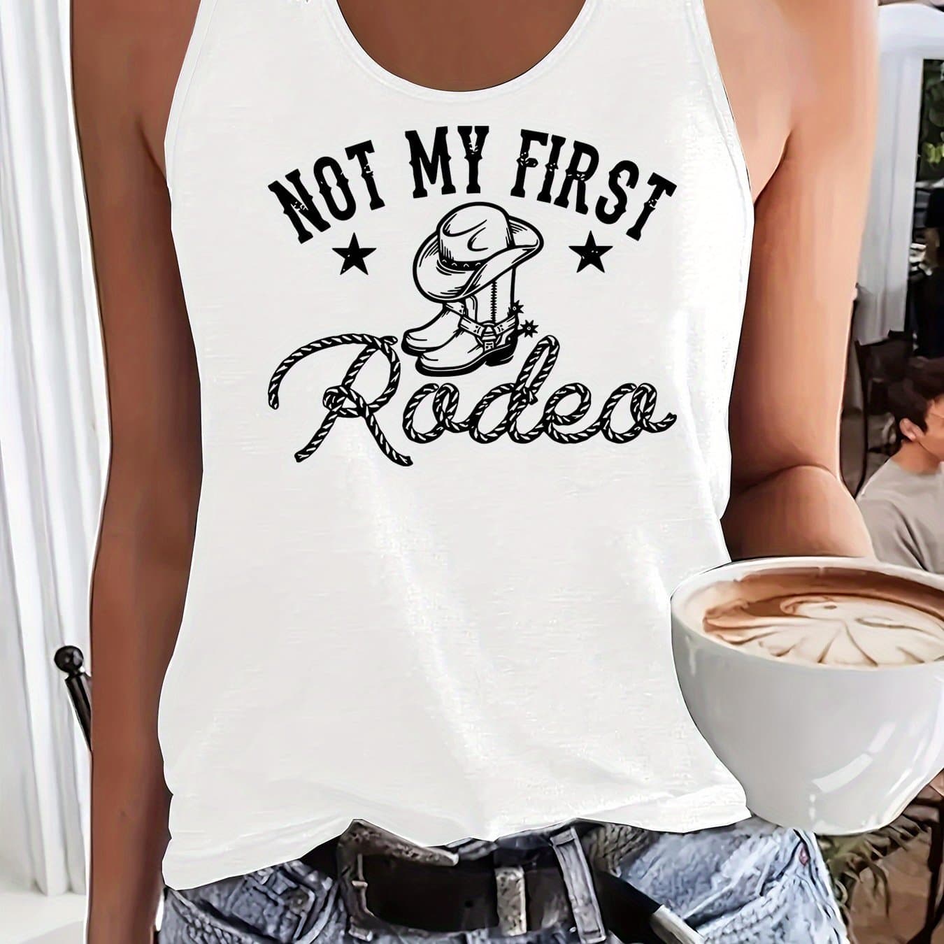TEMU Graphic Print Tank Top, Sleeveless Casual Top For Summer And Spring, Women's Clothing thumbnail 11