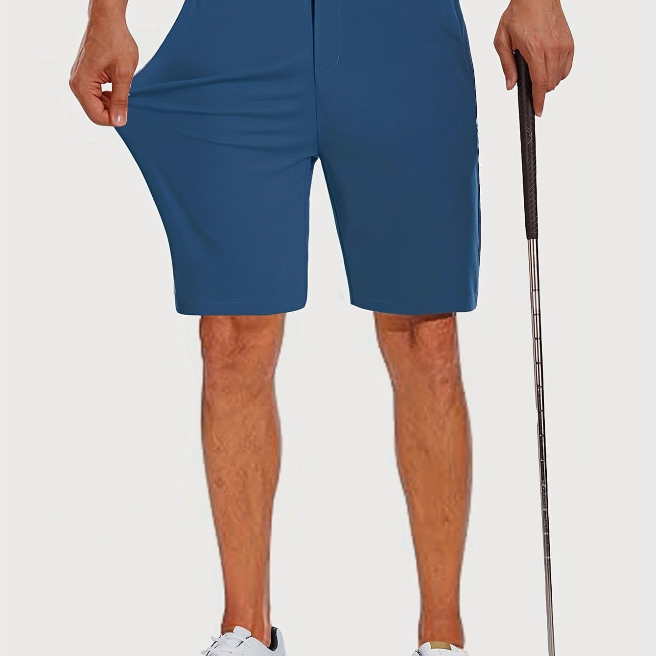 TEMU Men's Golf Shorts Lightweight Stretchy Quick Dry Outdoor Hiking Mountaineering Shorts, 9-inch, Side Hidden Zipper, Quick Fit Hybrid Casual Work Shorts