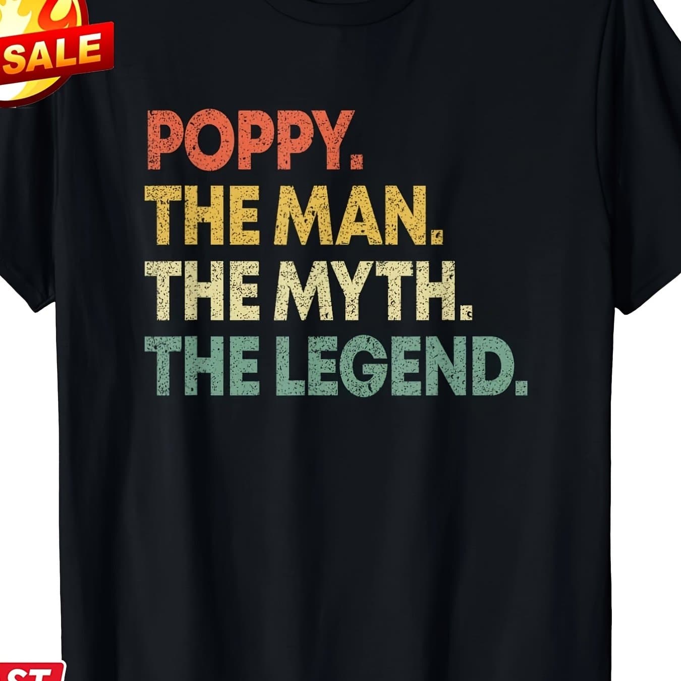 TEMU 2026 New Style For Fan Mens Poppy The For Man The Legend T Shirt For Grandpa S 3xl Picture 1 Of 6-unisex Holiday Giftcasual Outing 2026 New Style T-shirt 180g