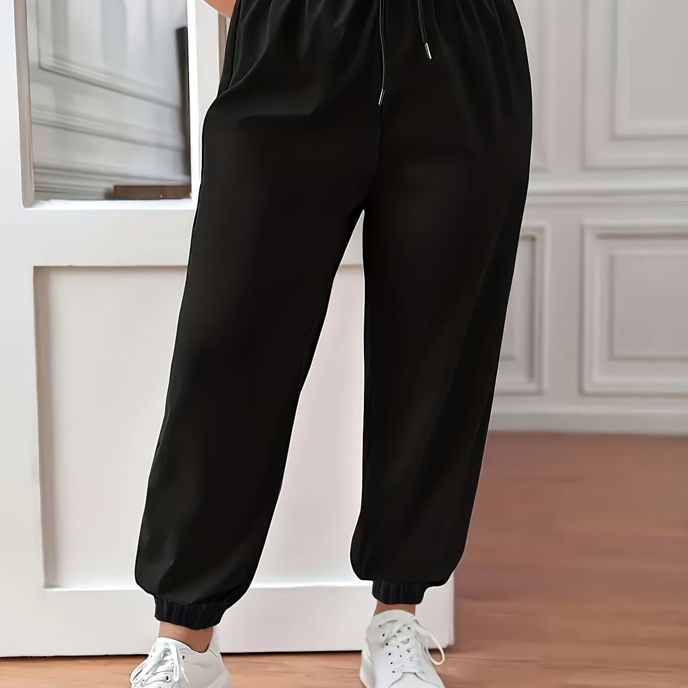 TEMU Plus Size - Plus Size - Targeted Plus Size Casual Ankle Pants