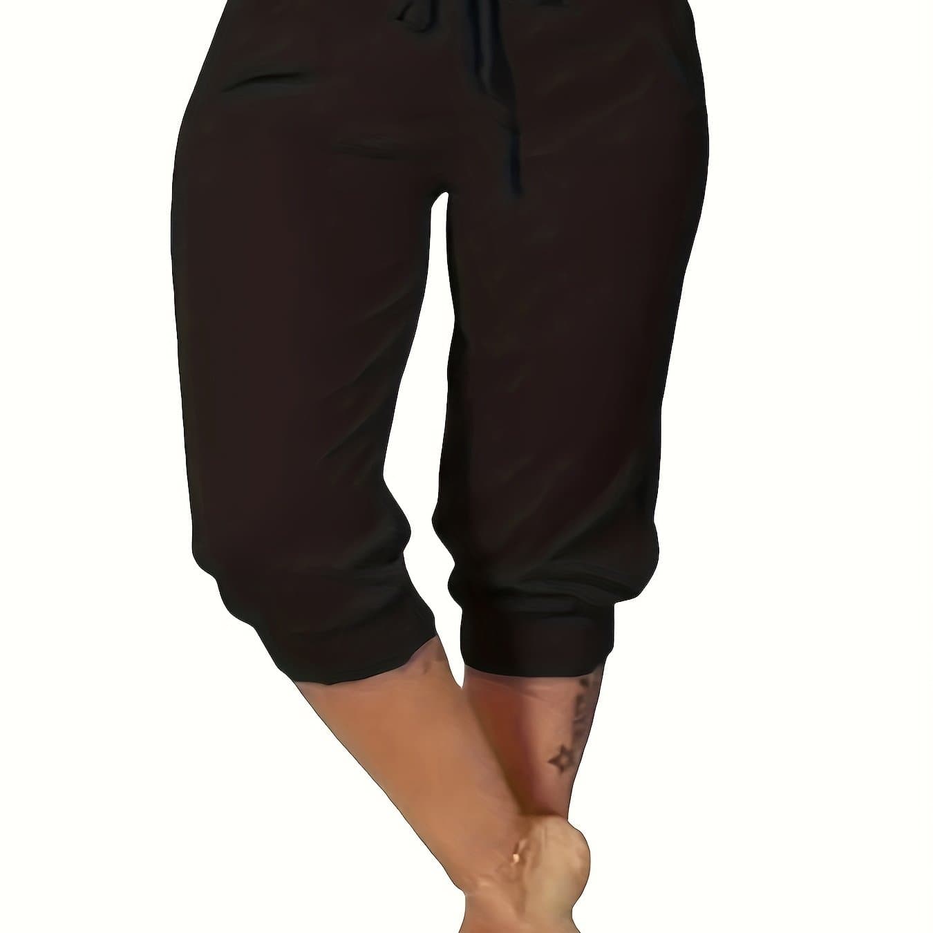 TEMU Plus Size - Plus Size - Plus Size Solid Casual Pants
