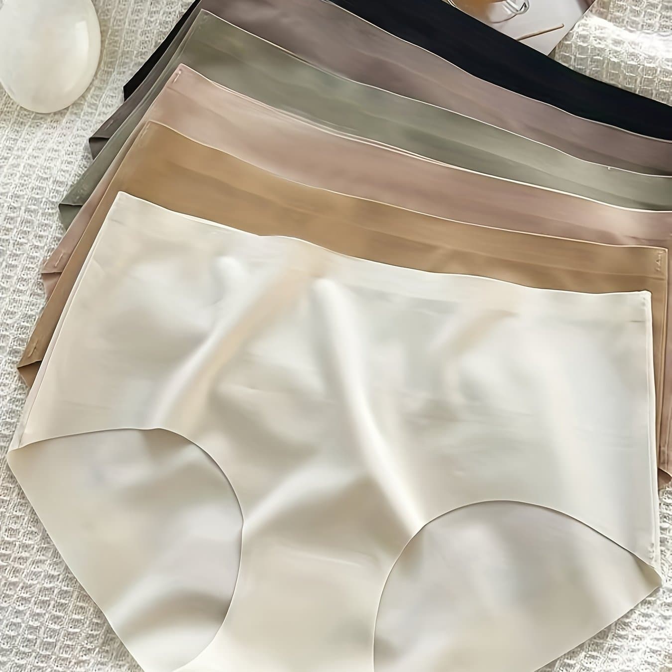 TEMU 6pcs Solid Color Simple Comfortable Soft Stretchy Lightweight Women's Panties