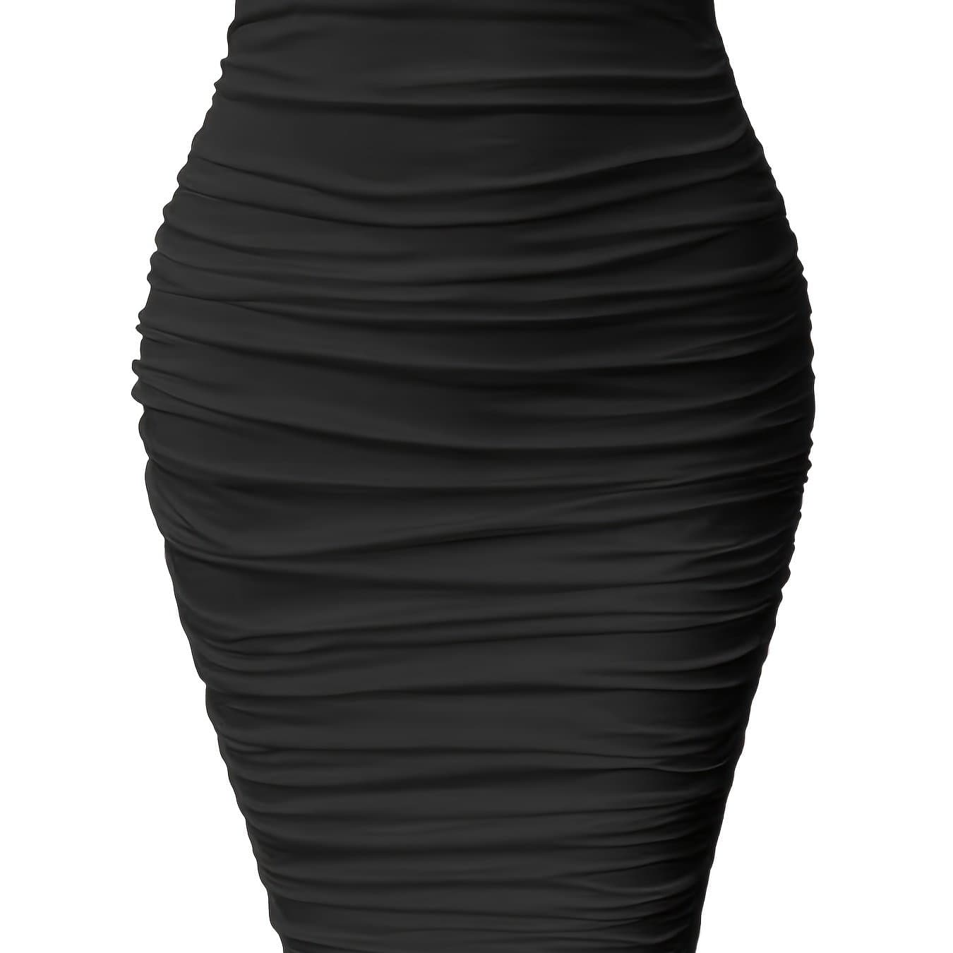 TEMU Women's -hugging Skirt With Ruffles, Tight Elastic Half Skirt, Casual Vacation Fashion Pencil Skirt Short Skirt