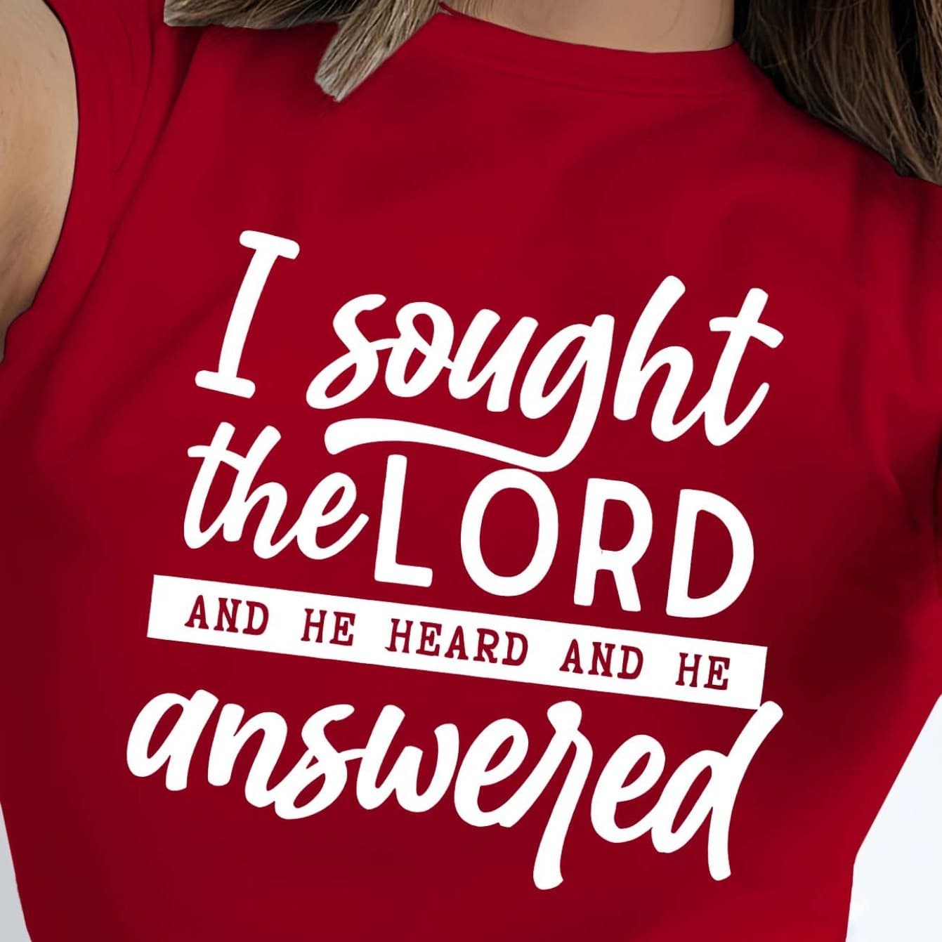 TEMU Women's Plus Size 0x-8xl " The Lord, He Me" Scripture Print - Inspirational Christian Church Wear, Short Sleeve Round Neck Casual Religious Gift, All- (multiple Colors )