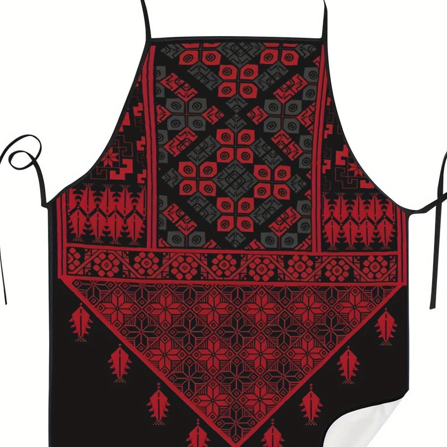 TEMU Tatreez Pattern Apron Chef Waiter Barbecue Adult Apron Kitchen Supplies Tool