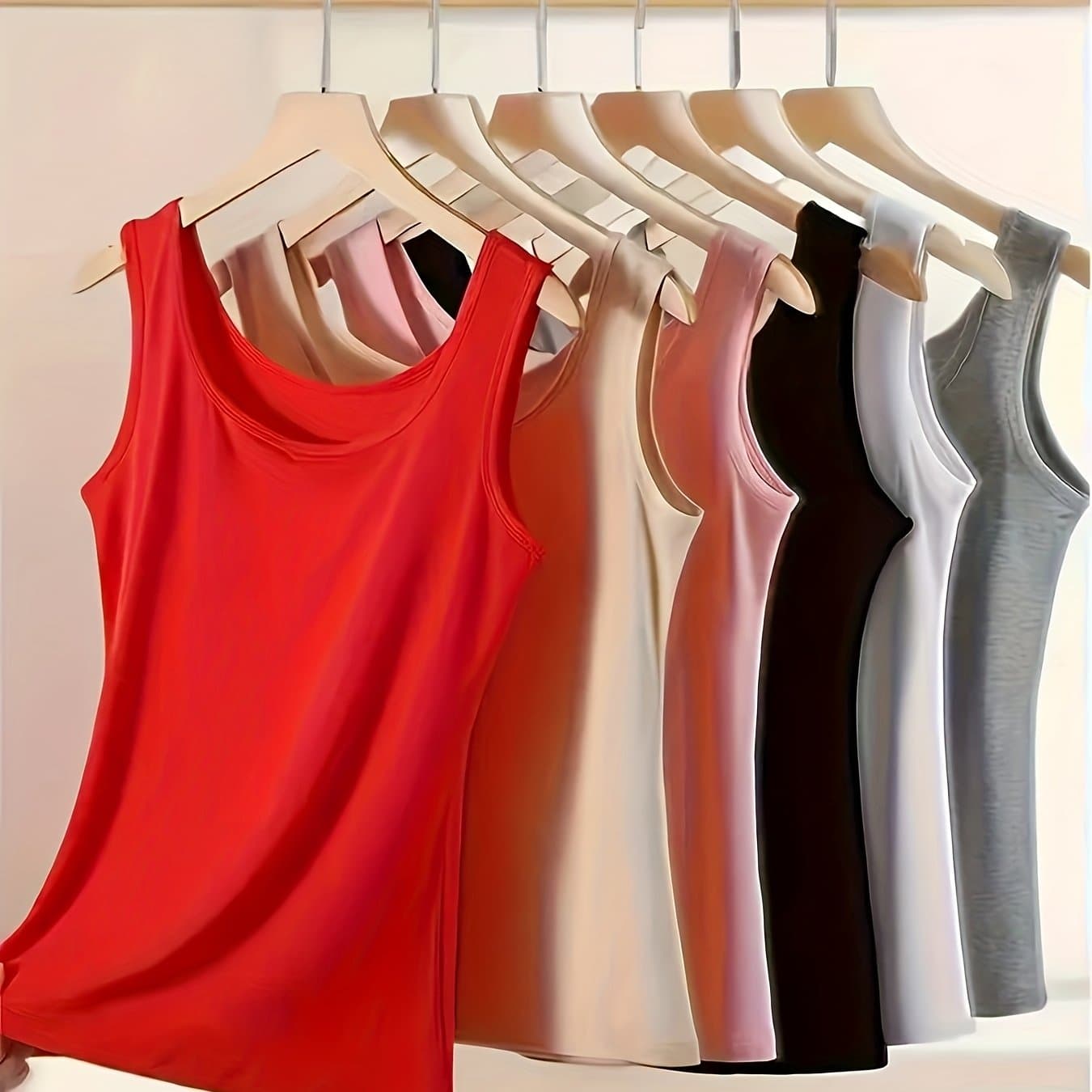TEMU Plus Size - Plus Size - 6pcs Plus-size Women's Top, Made Of Solid Color, Easy, Versatile, Comfortable And Breathable Fabric, With Lace Details. A Plus-size Top For Casual And Home Use