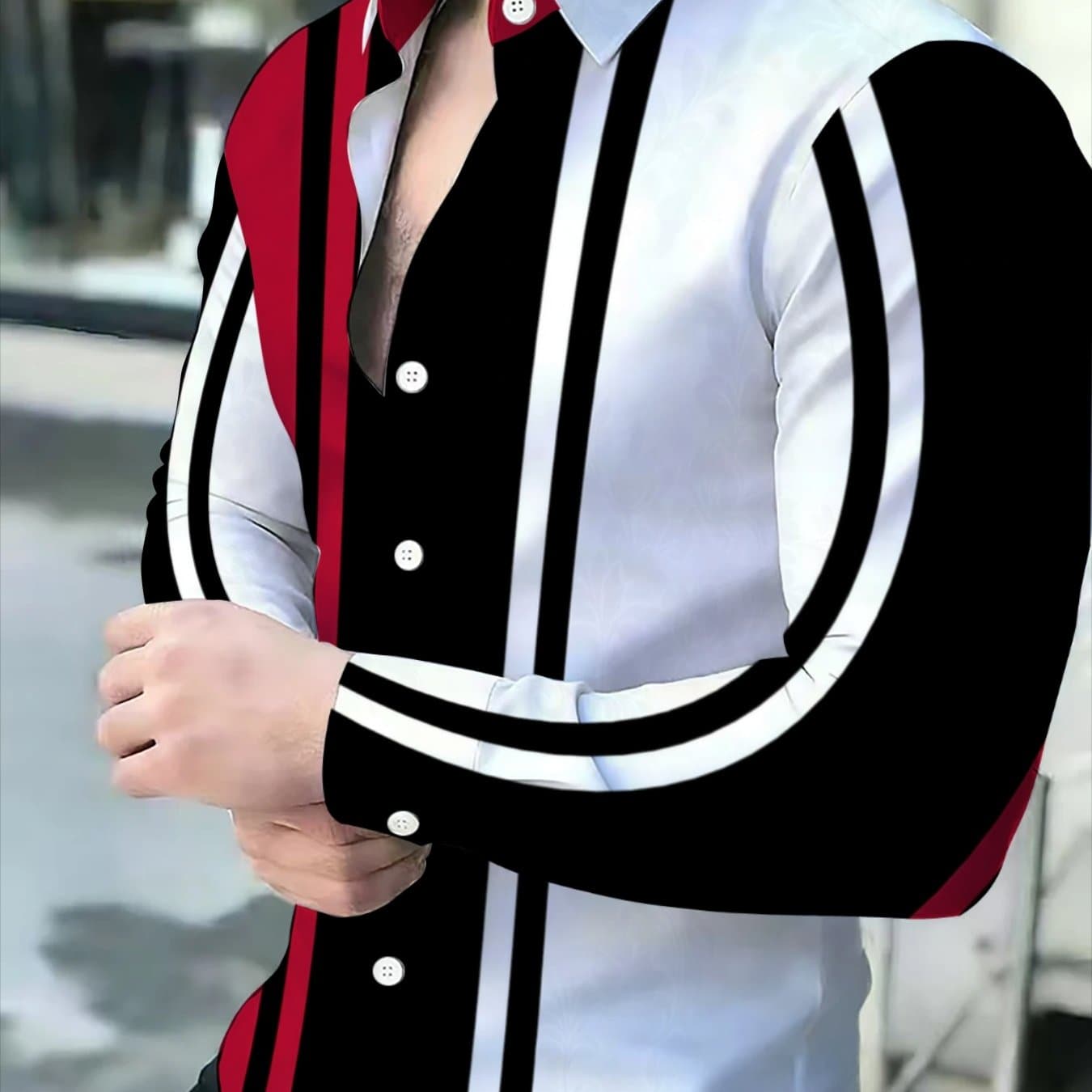 TEMU Men's Casual Long Sleeve Shirt thumbnail 2
