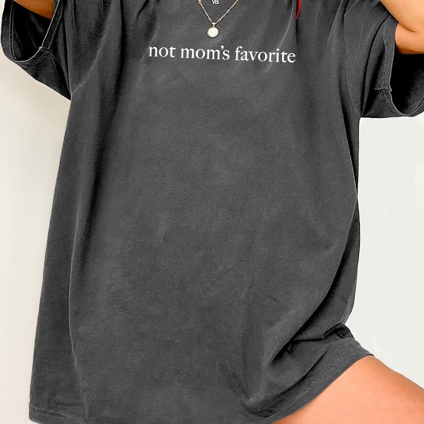TEMU Women's T-shirts Lettering Print Comfortable Color T-shirts