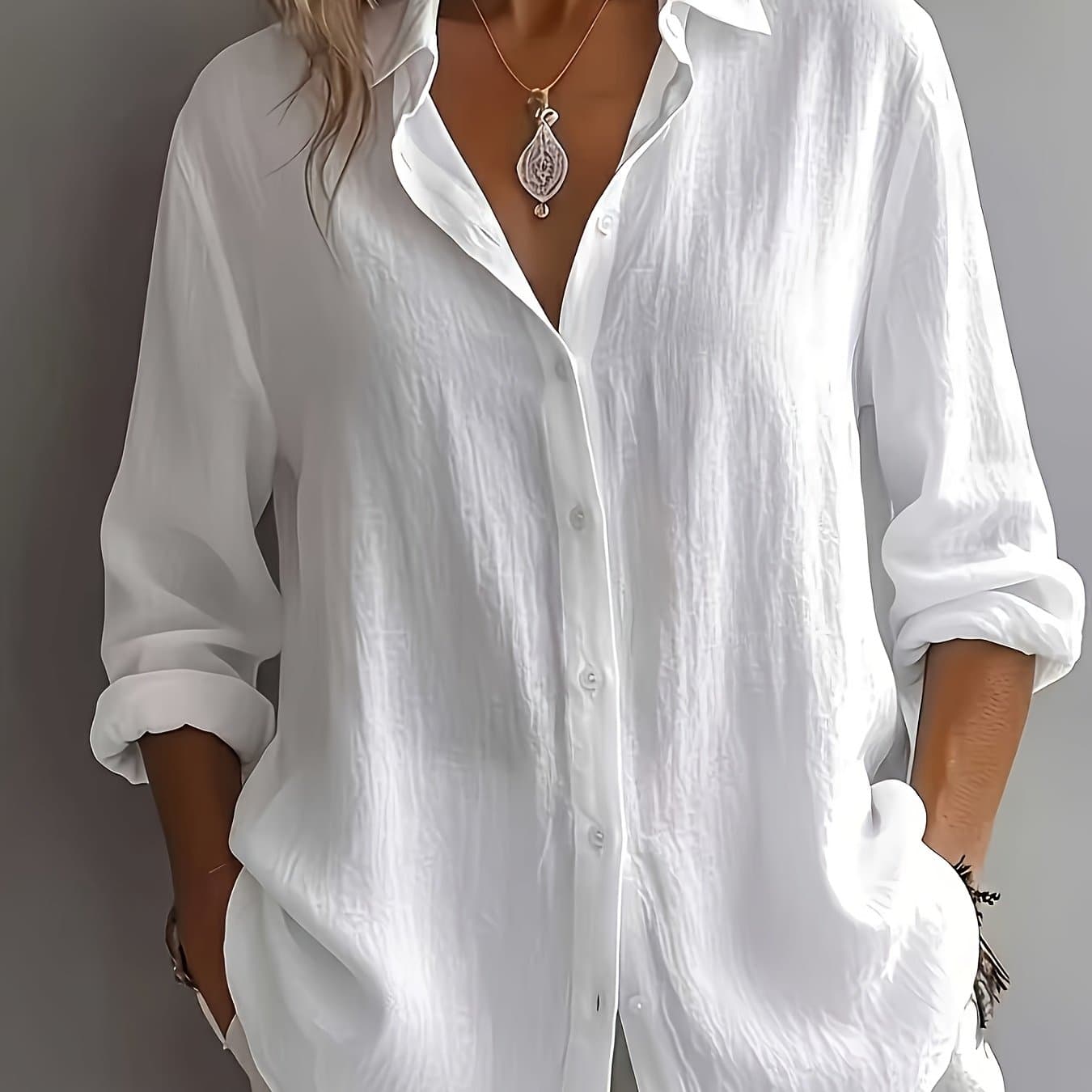 TEMU Plus Size, Options Available. Stunning And Elegant Directional Cardigan With Long Sleeves And A Versatile Turtleneck, Plus-size Women's Shirt