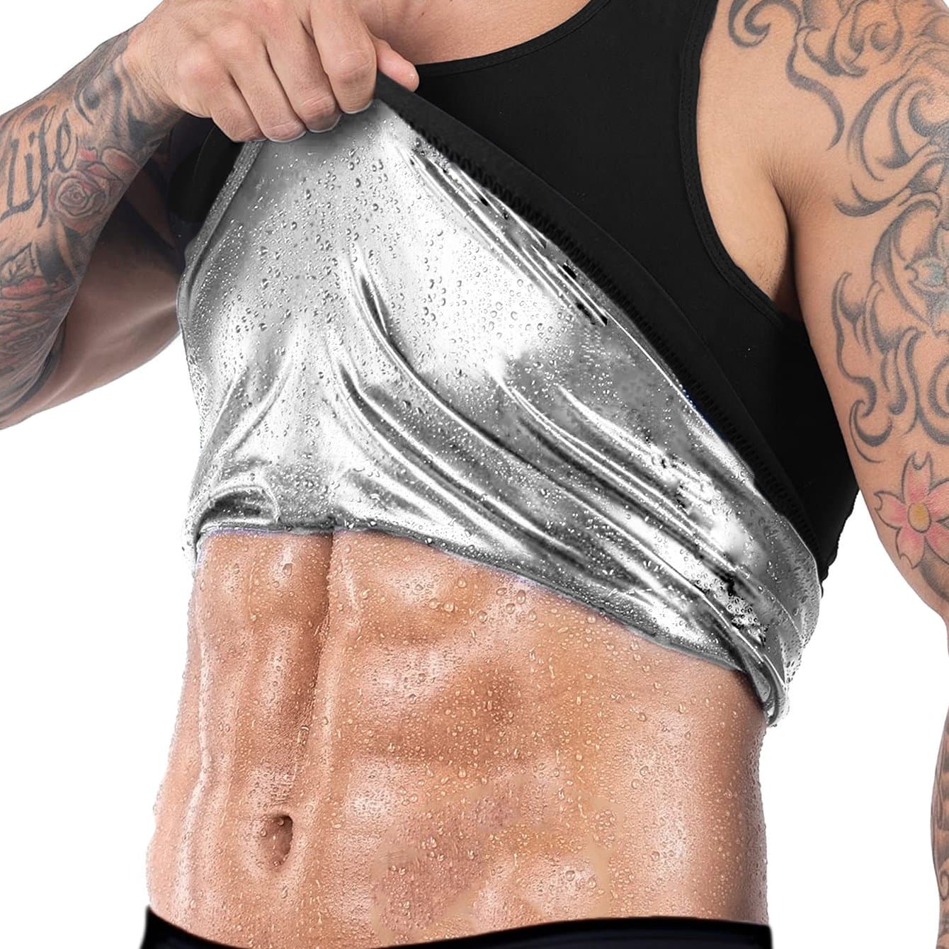 TEMU 2025 Enhanced Men's Heat Retaining Pullover Sweat-boosting Vest - Sauna Suit Compression Top For Gym Workouts - Perfect Gift For Dad Or Boyfriend