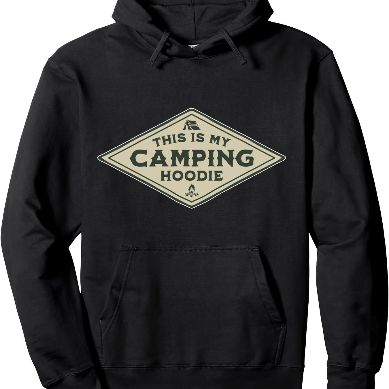 TEMU Men's Campfire Camping Hoodie Soft-hooded Sweatshirt Breathable Crew Neck Street Style Sweatshirt For Daily Wear Casual