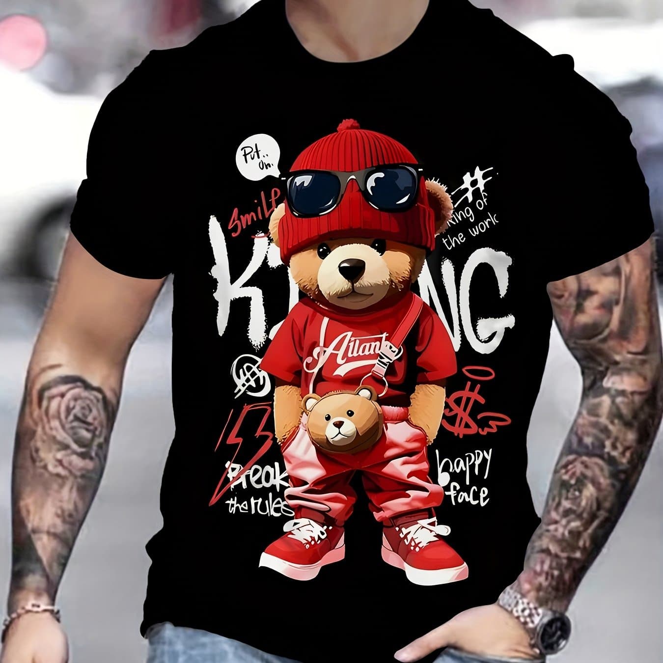 TEMU Men's Novelty T-shirt 3d Short Sleeve