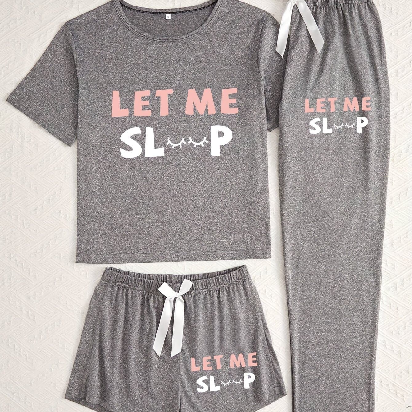 TEMU 3pcs Set Casual Letter Outfit