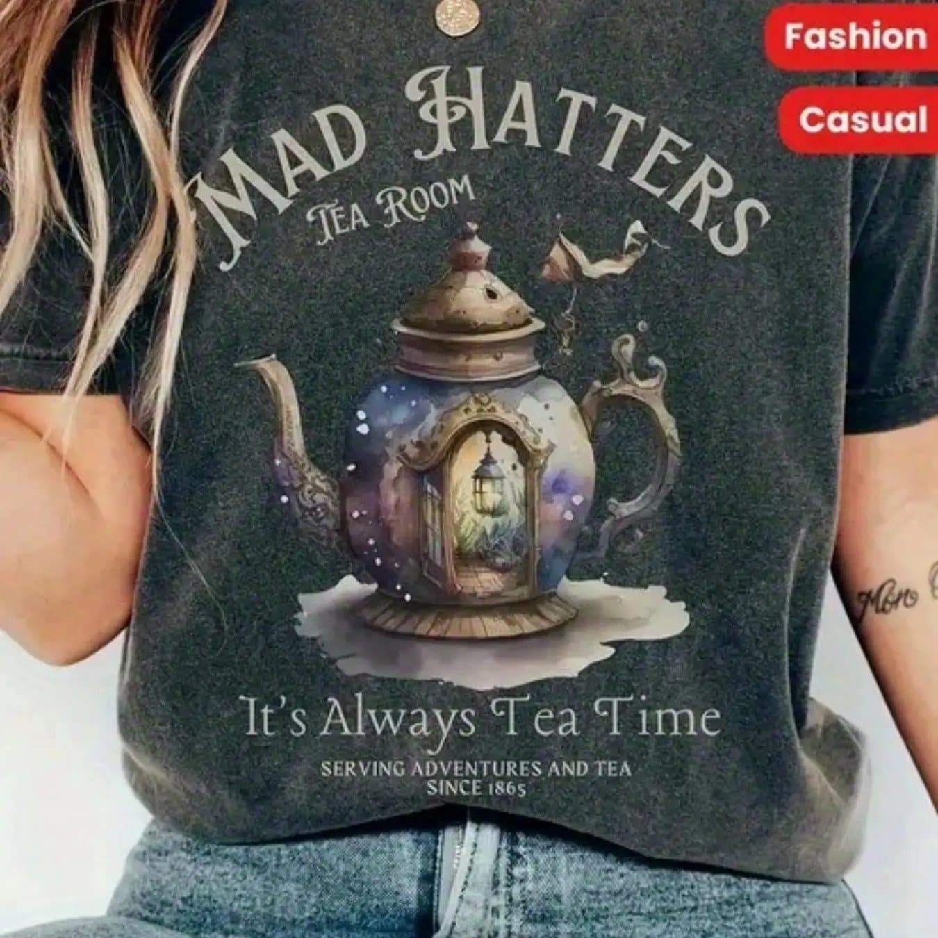 TEMU Guitar Print T-shirt For European And Festivals, Women's Casual Short Sleeve Top Made Of Pure, , Perfect For Sisters, Essential For , Women's Tee, Spring And Summer Fashion