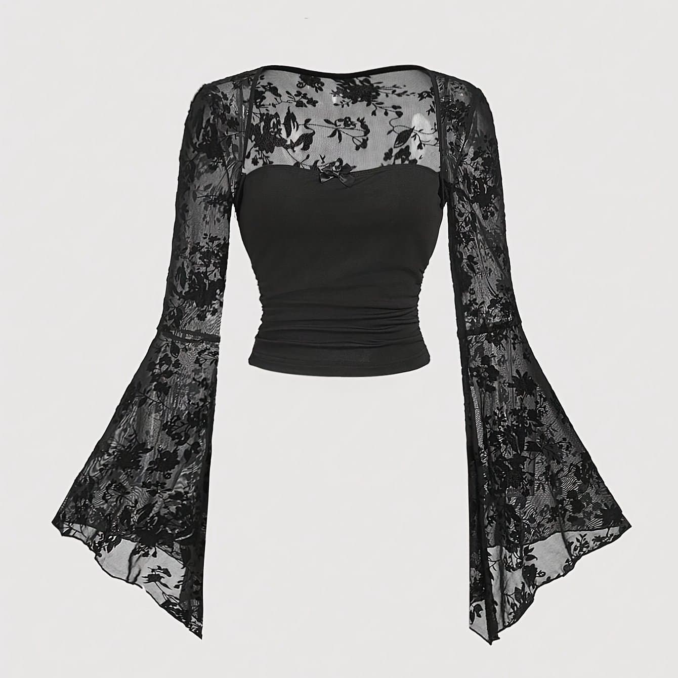 TEMU Women's -sleeve T-shirt With Lace And