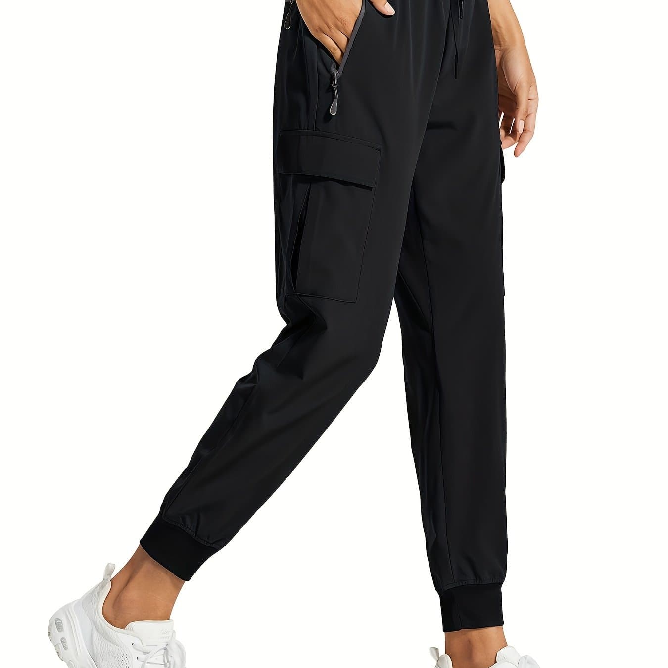 TEMU Women's Cargo Joggers Hiking Pants Lightweight Quick Dry Camping 50+ Zippered Pockets