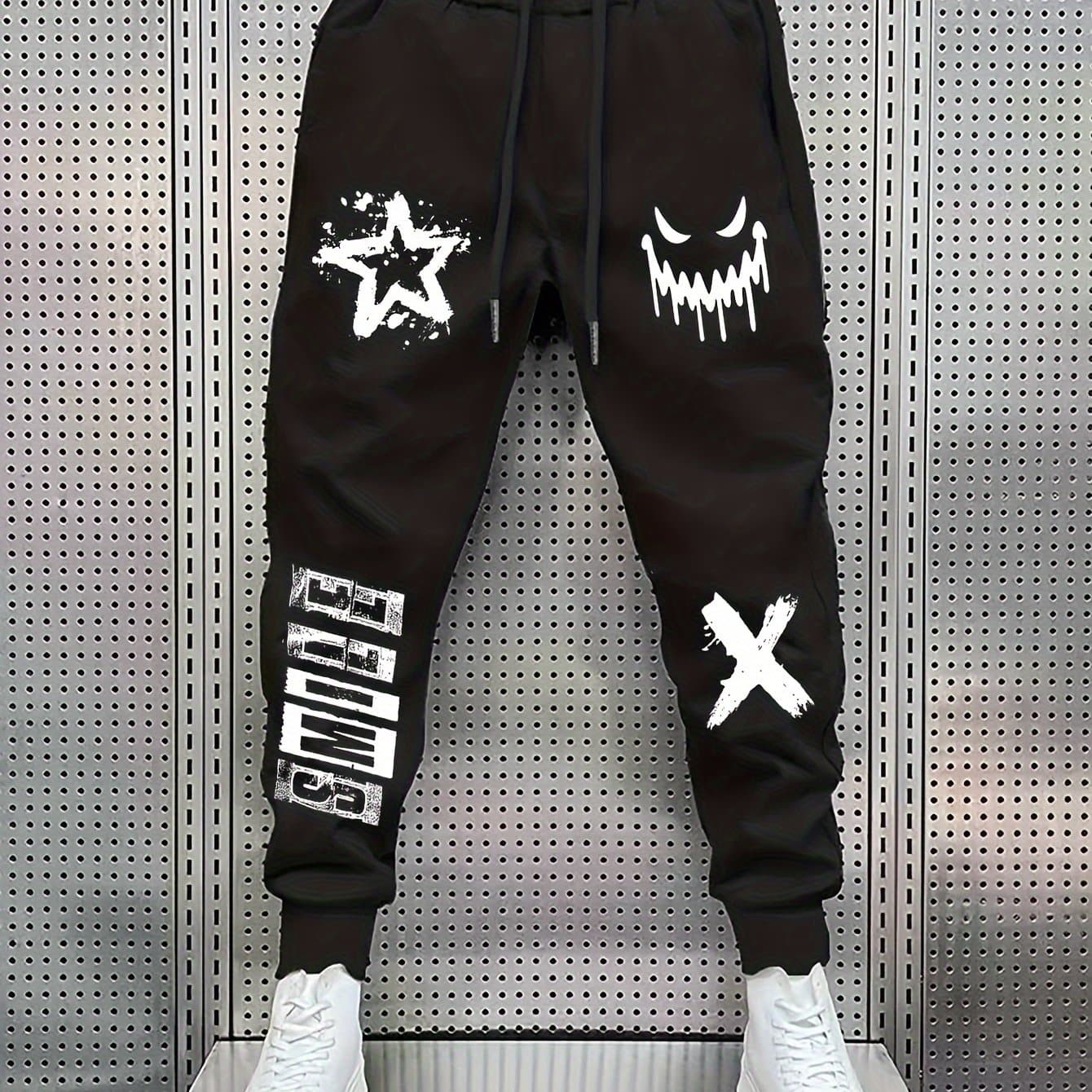 TEMU Men's Trendy Printed Casual Trousers