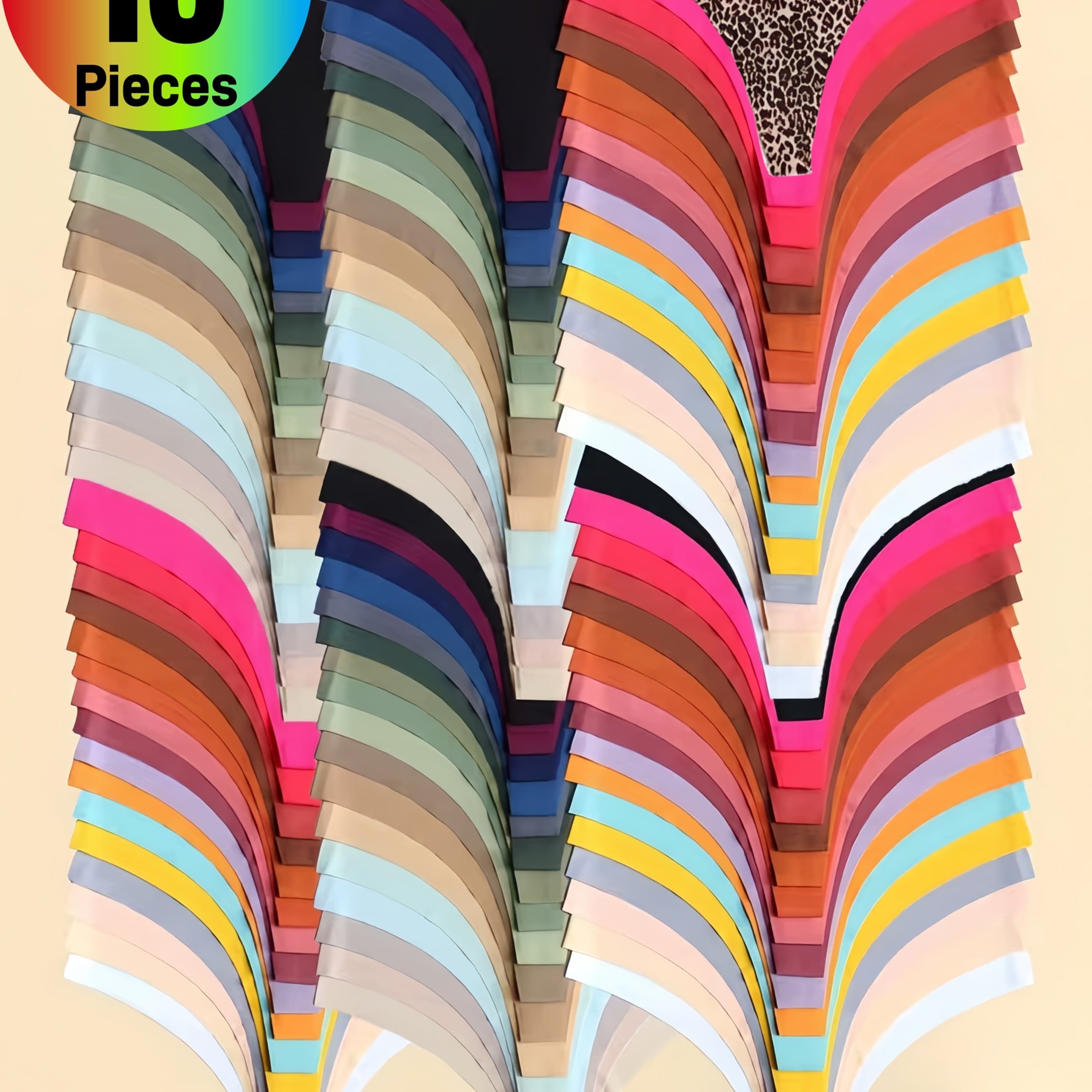 TEMU [sexy -back Underwear] Random Color 10pcs Sexy -back Underwear - Soft, Breathable Seamless Low-waist Bikini | Mixed Colors, , , Lightweight Fit