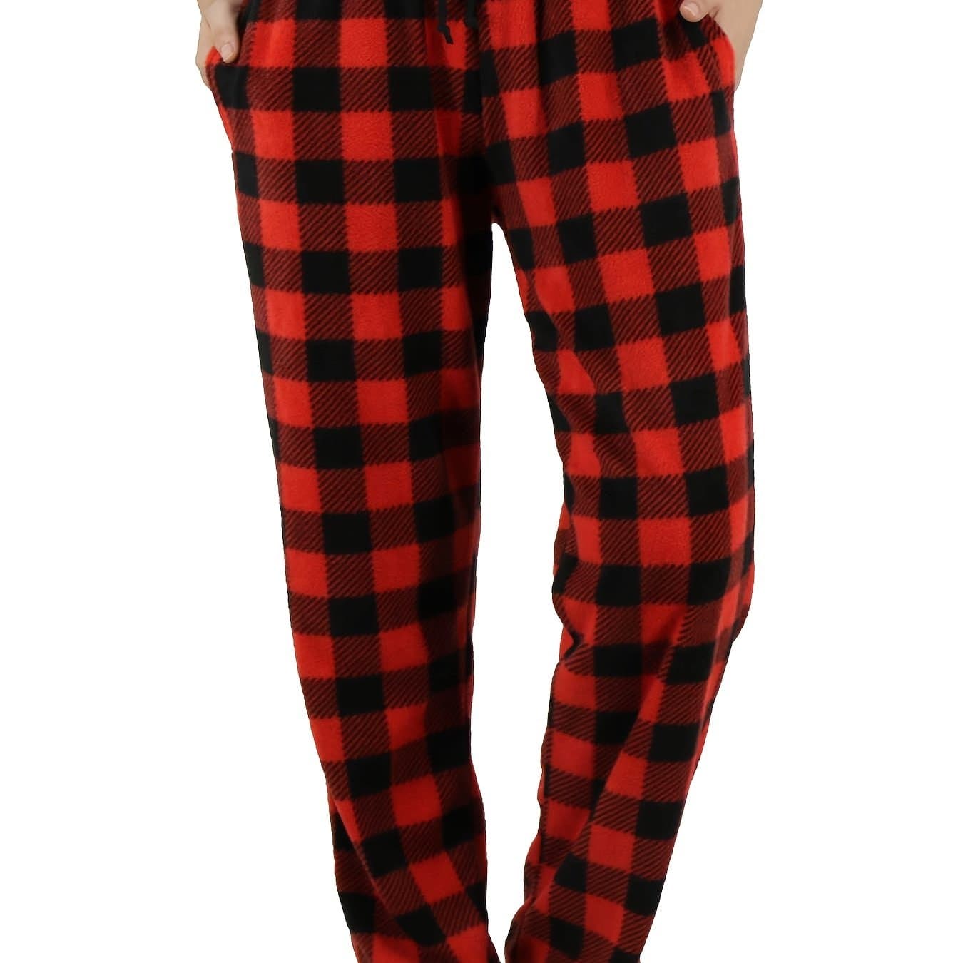 TEMU Women Pajama Pants With Pockets Fuzzy Pack Long Pj Bottoms Soft Drawstring Lounge Sleepwear Christmas