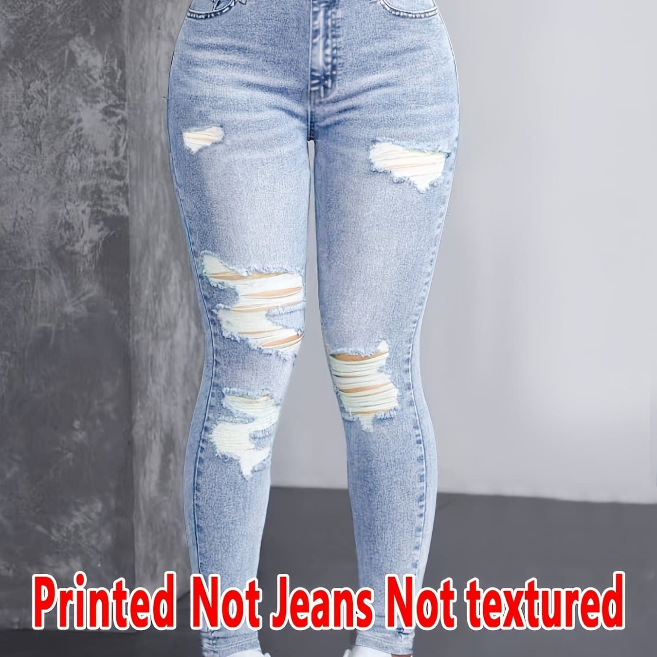 TEMU [printed Pants - Not Denim Fabric] Printed Legging - Not Denim Fabric Women's Long Pants -denim Printed Trousers Suitable For All