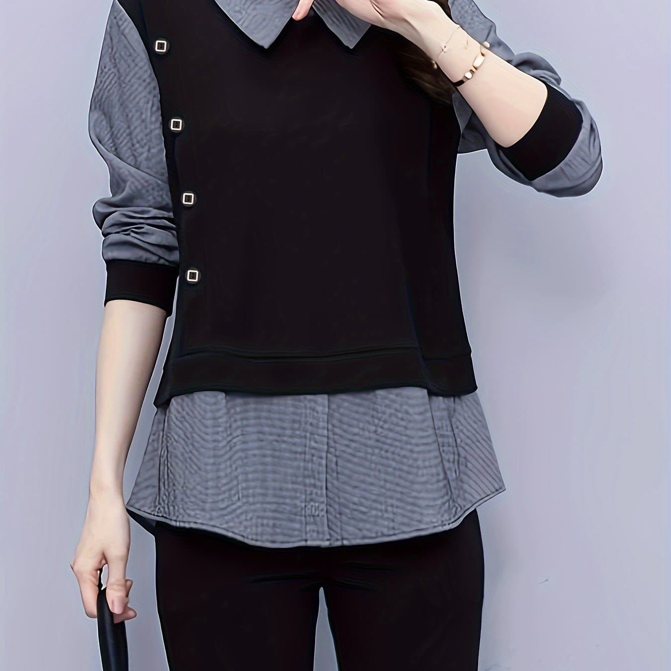 TEMU Spring And Autumn Fashion Striped Top