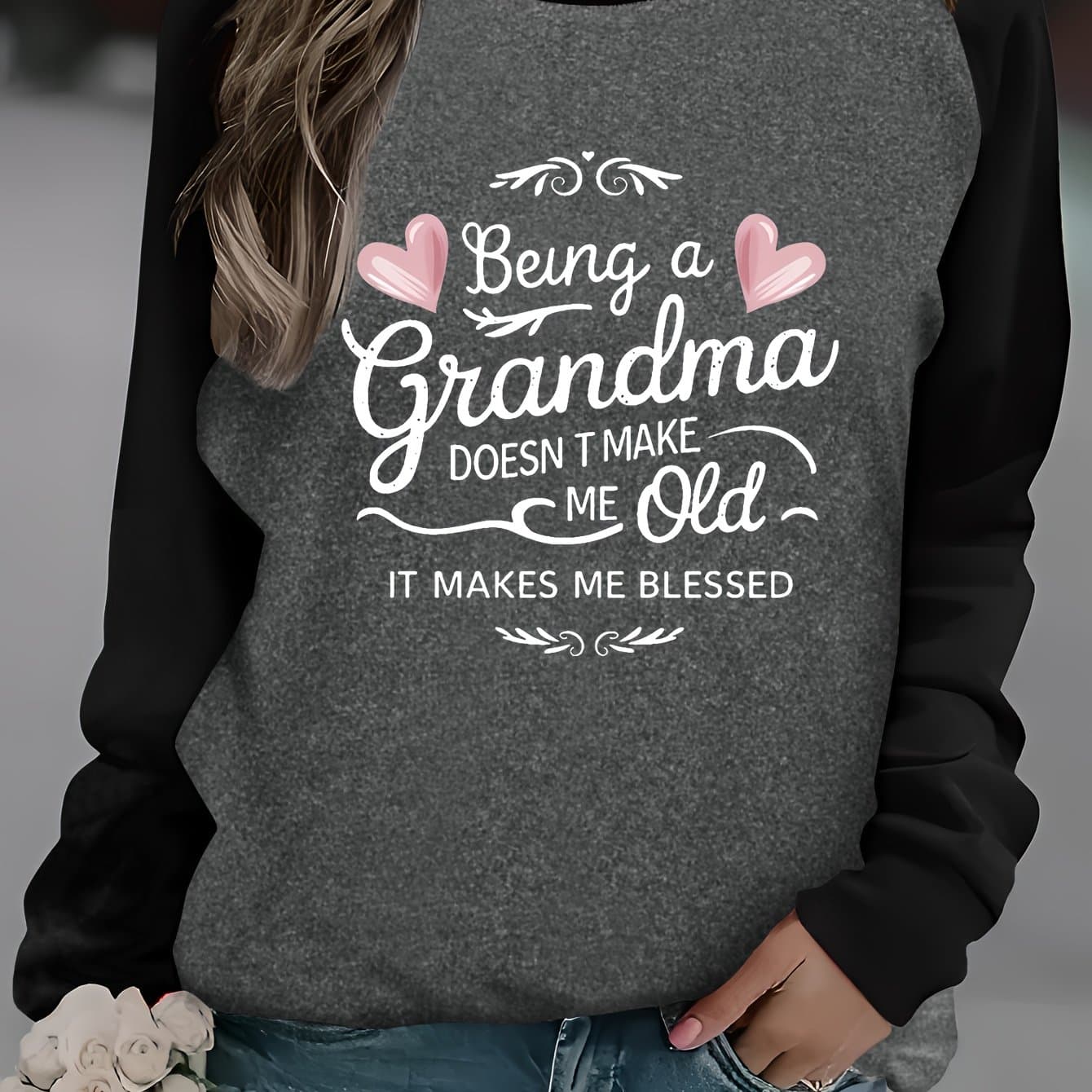 TEMU Graphic Print, Long Sleeve T-shirt - Trendy Whimsical Design, Perfectfor Spring And Fall, Women Comfortable Casual Wear Clothing
