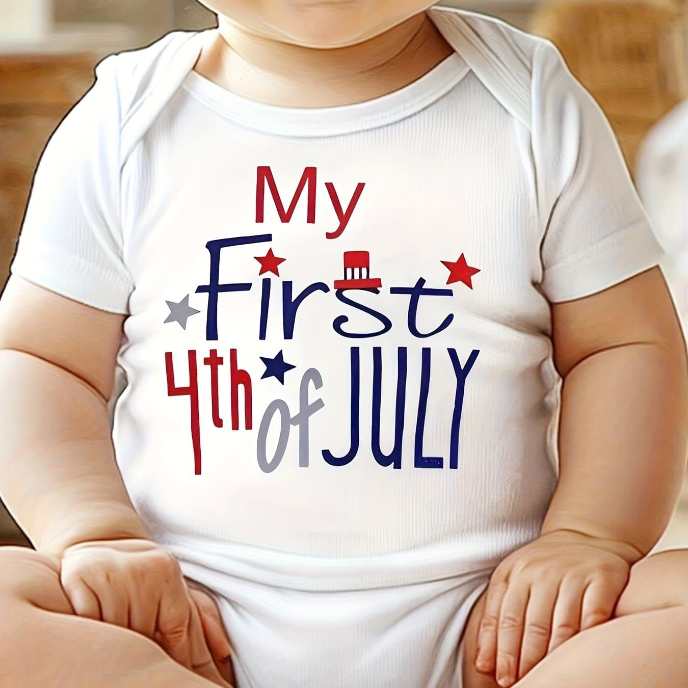 TEMU Newborn Baby Boy Outfits American Flag Summer Romper Pants Day, And Casual Short Sleeve Crew Neck Cotton, Day Baby Girl Personalized Clothing, Perfect For Outdoor