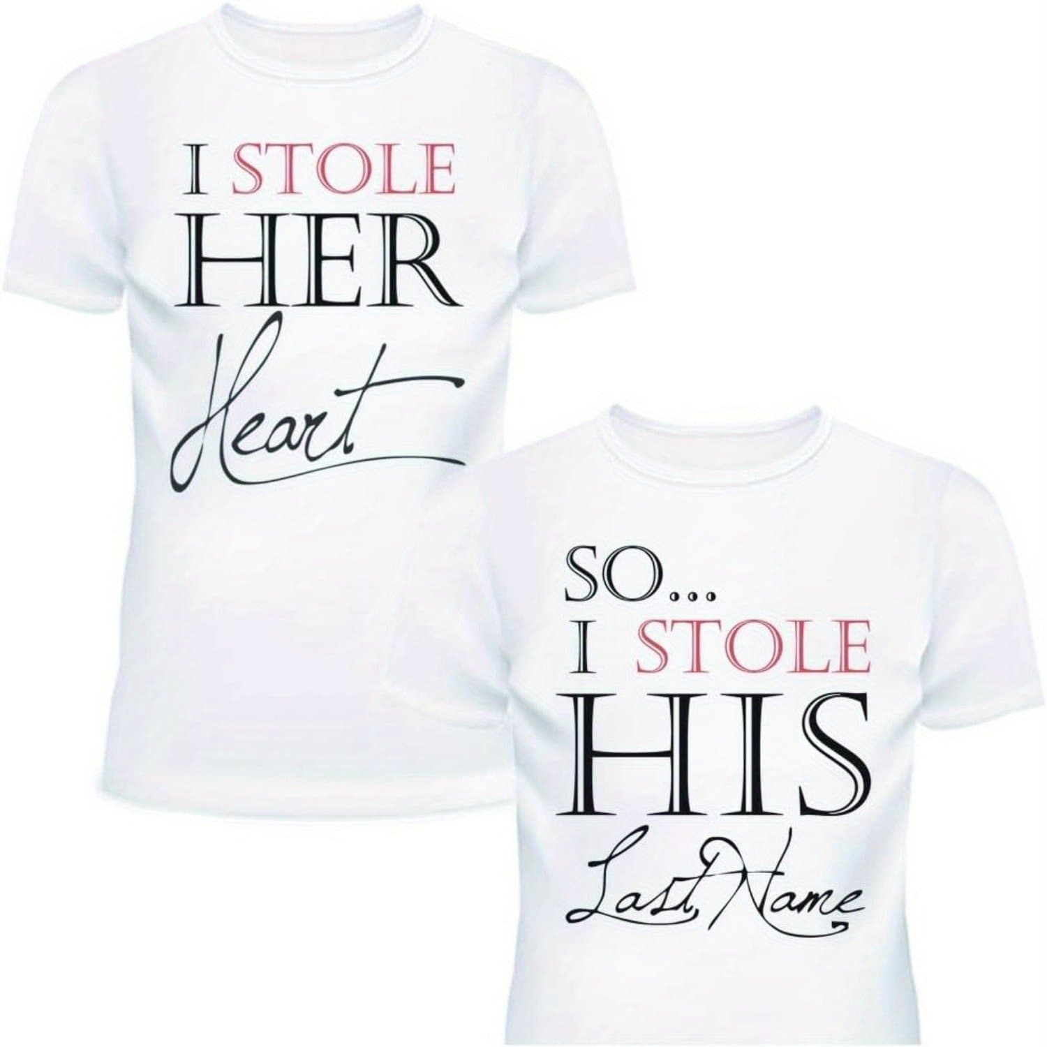 TEMU Matching Shirts Set For Married Couples Husband And Wife Wedding Gift Anniversary Newlywed
