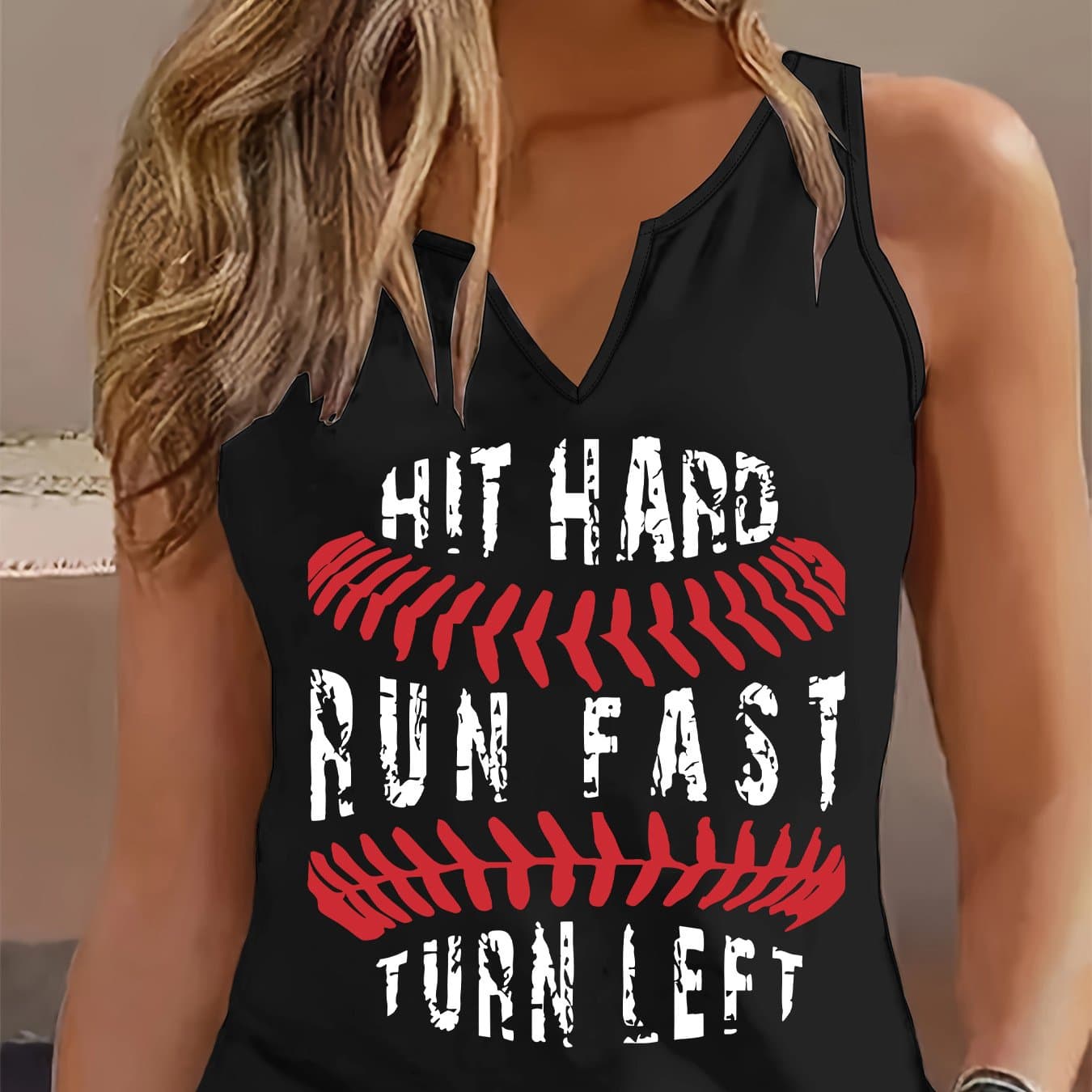 TEMU Graphic Print Tank Top, Sleeveless Casual Top For Summer & Spring, Women's Clothing thumbnail 3